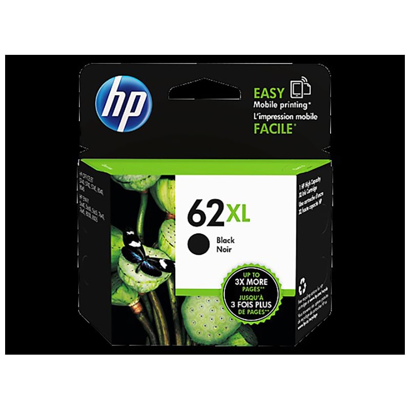 HP 62XL Series Black Original Printer Ink Cartridge, , hires