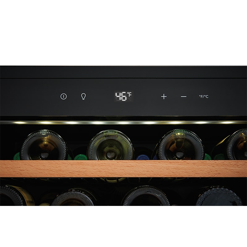 Frigidaire Gallery 24 in. Undercounter Wine Cooler with Wood Racks, Single Temperature Zone & 52 Bottle Capacity - Stainless Steel, , hires