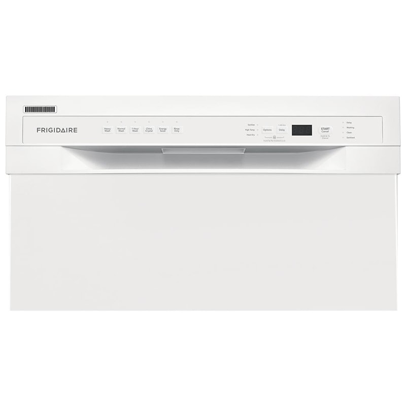 Frigidaire 24 in. Front Control Dishwasher with 52 dBa Sound Level & Pocket - White, White, hires