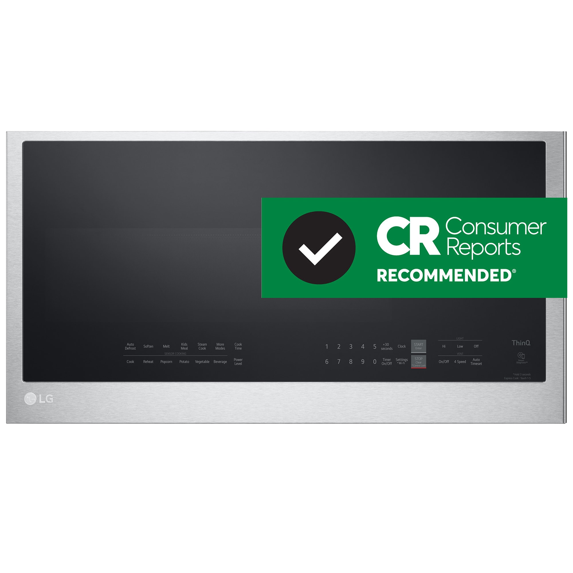 LG 30 in. 2.0 cu. ft. OvertheRange Microwave with 10 Power Levels