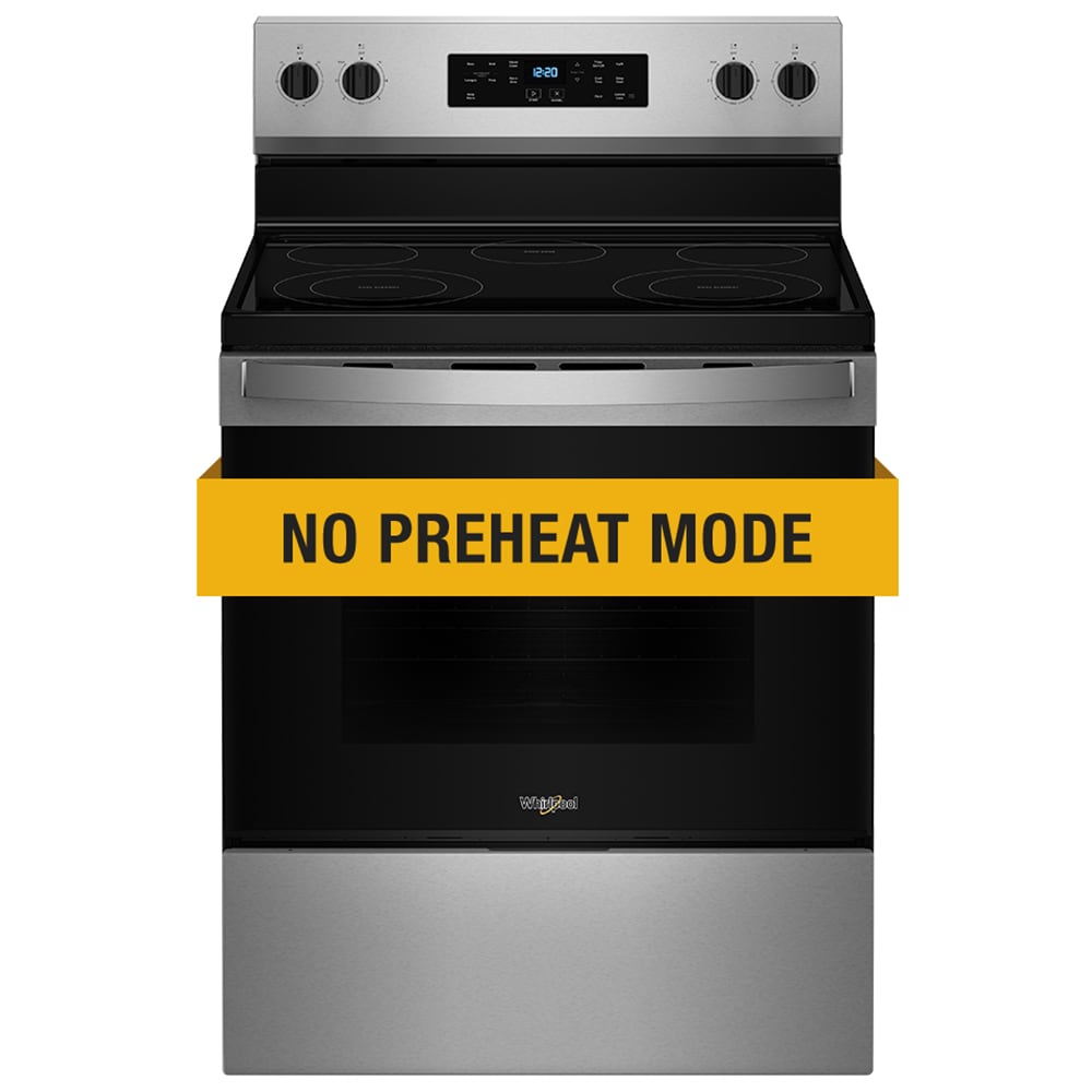 Whirlpool 30 in. 5.3 cu. ft. Electric Range with Radiant Burners - Fingerprint Resistant Stainless, Fingerprint Resistant Stainless, hires