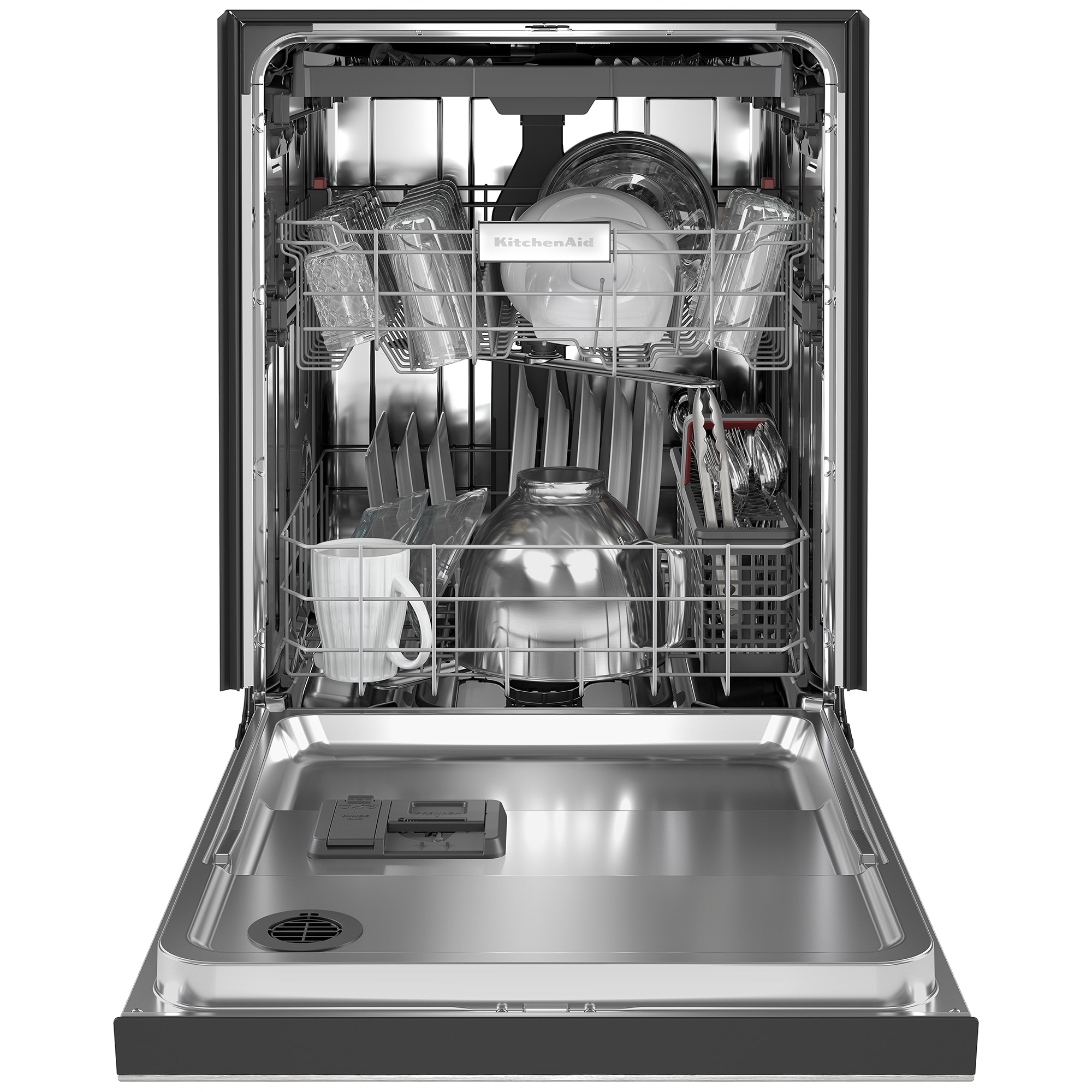 KitchenAid 24 in. Front Control Dishwasher with 39 dBa Sound Level, 3rd-Rack & Pocket - Stainless Steel with PrintShield Finish, Stainless Steel with PrintShield Finish, hires