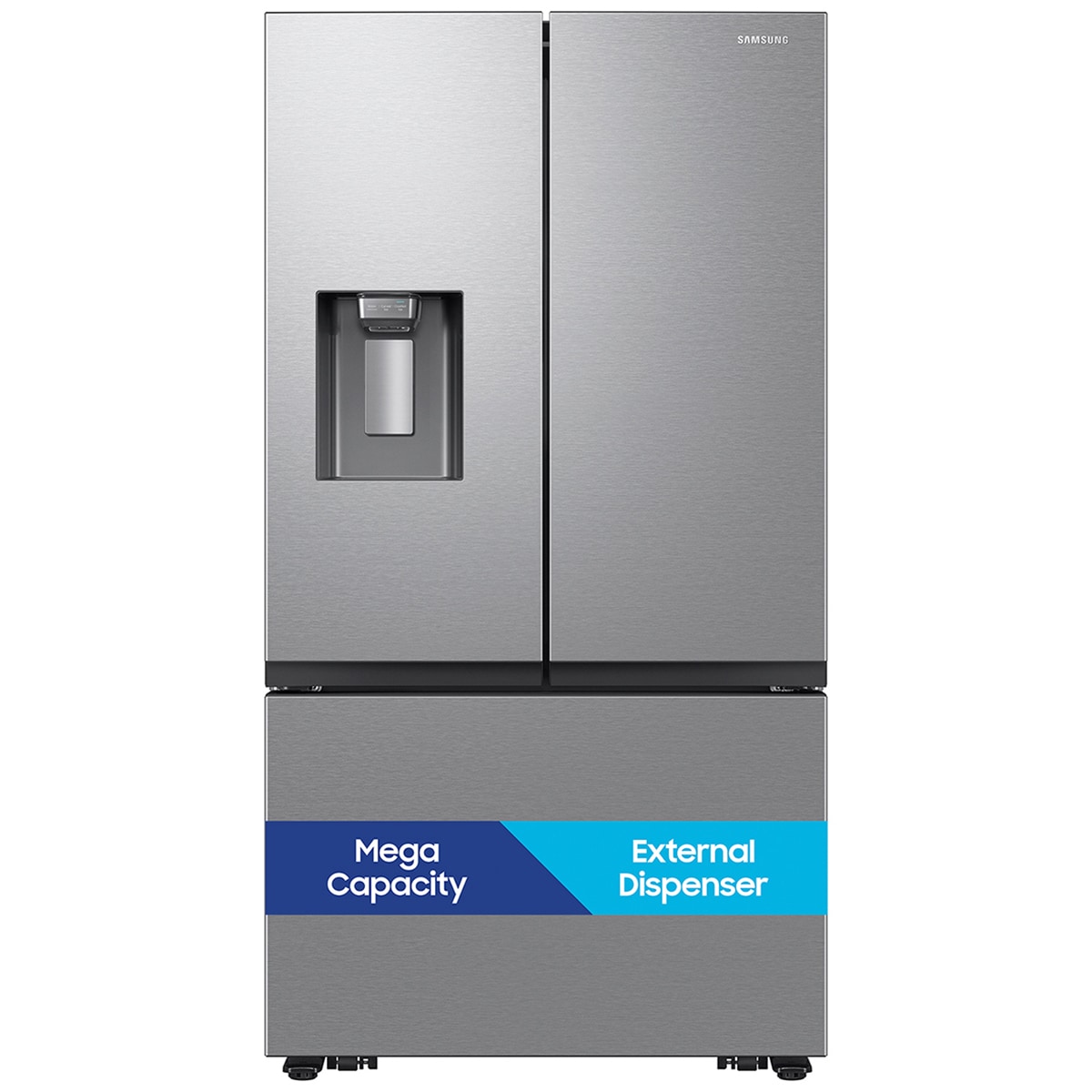 Samsung 36 in. 25.5 cu. ft. Smart Counter Depth French Door Refrigerator with Ice & Water Dispenser - Stainless Steel, , hires