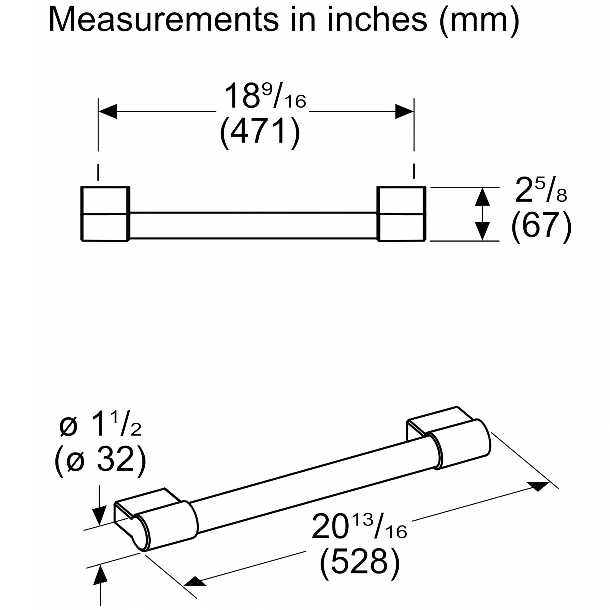 Thermador Professional Handle Kit for Refrigerators - Stainless Steel, , hires