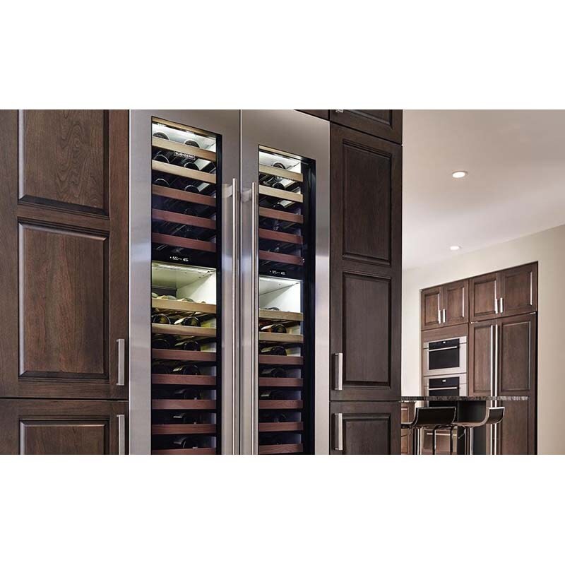 Sub-Zero Designer Series 18 in. Built-in Smart Wine Column Storage with Wood Racks, Dual Temperature Zones & 59 Bottle Capacity - Custom Panel Ready, , hires
