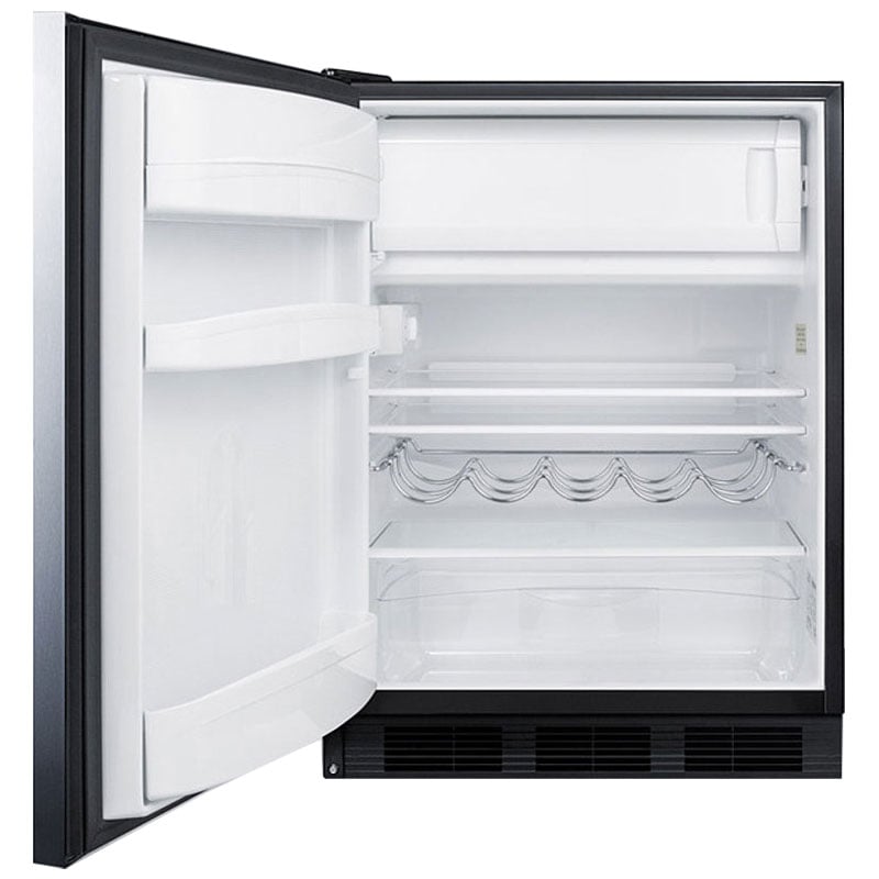 Summit 24 in. 5.1 cu. ft. Left-Hinged Undercounter Refrigerator with Horizontal Handle - Stainless Steel, , hires