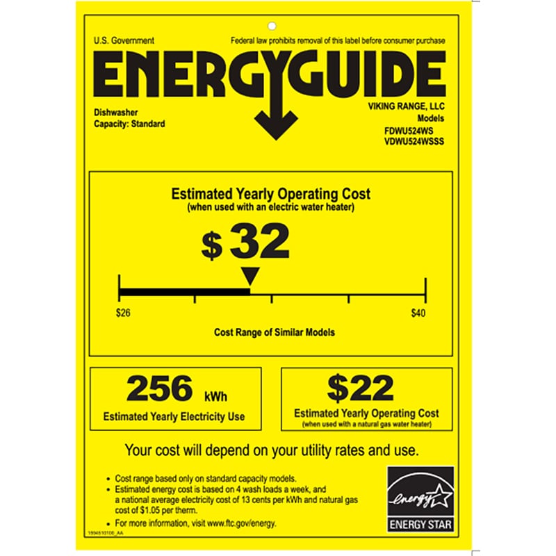 Viking 24 in. Top Control Dishwasher with 42 dBa Sound Level & Unique Turbo Fan Dry - Custom Panel Ready, , hires