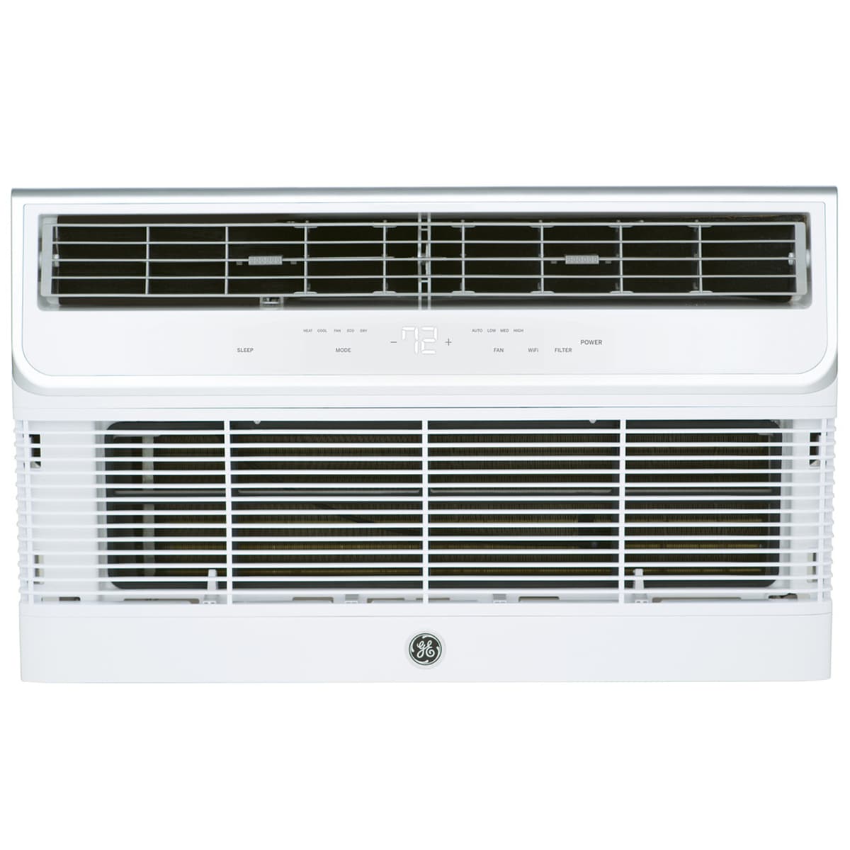 GE 12,000 BTU 230V Heat/Cool Smart Through-the-Wall Air Conditioner with 3 Fan Speeds, Sleep Mode & Remote Control - Soft Gray, , hires
