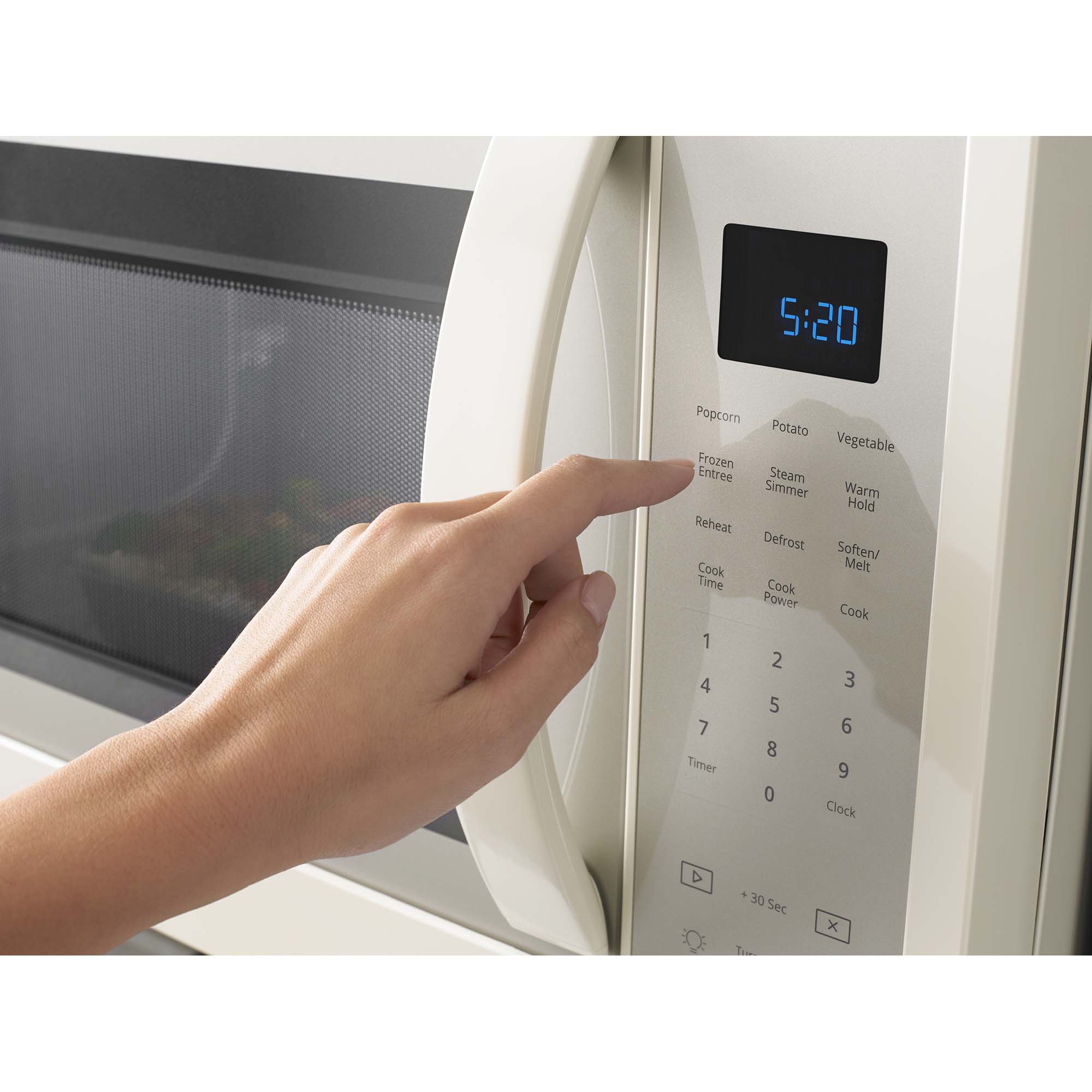 Whirlpool 30 in. 1.9 cu. ft. 1000W Over-the-Range Microwave with 300 CFM & Sensor Cooking - Biscuit, Biscuit, hires