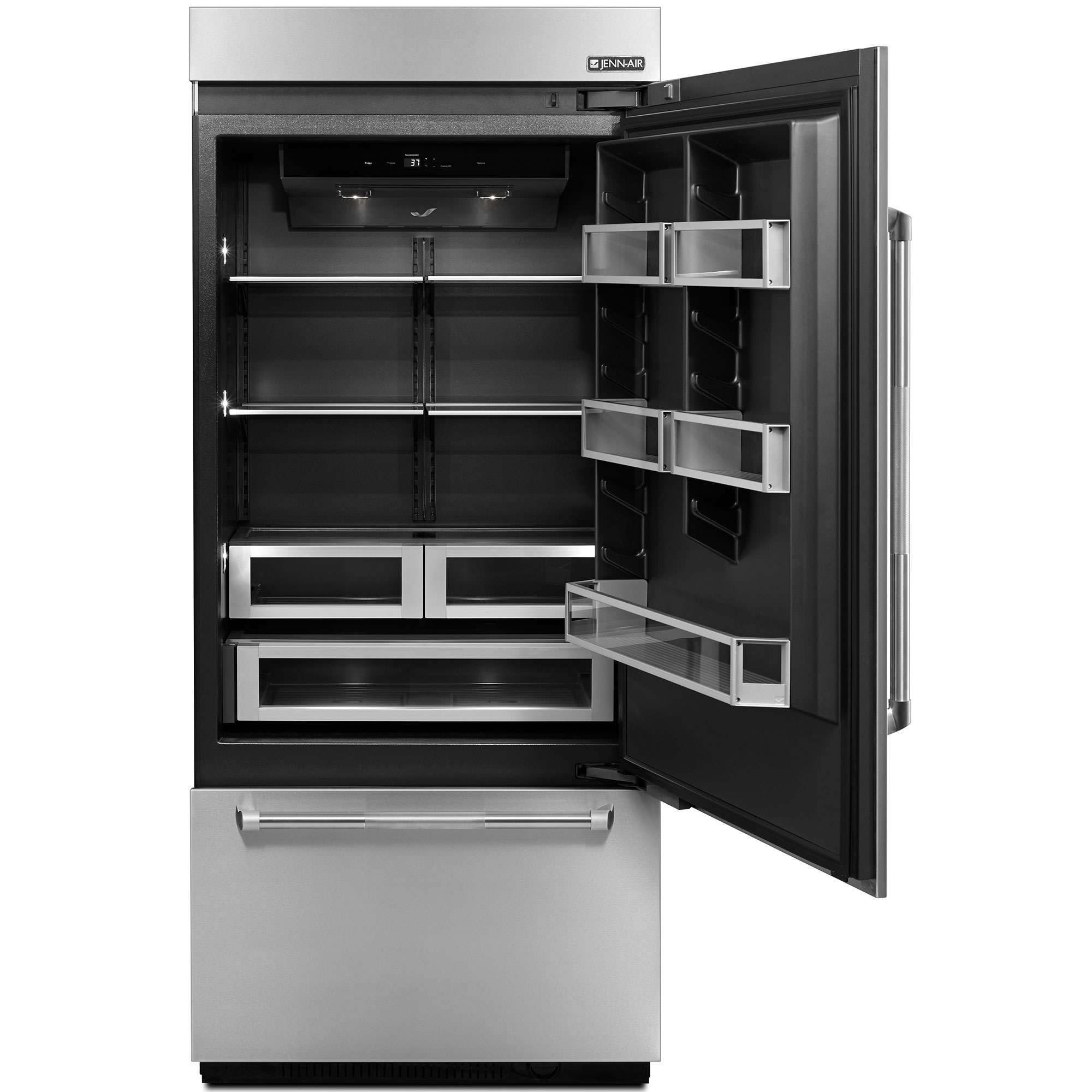 JennAir 36 in. 20.9 cu. ft. Built-In Counter Depth Bottom Freezer Refrigerator with Ice Maker - Custom Panel Ready, , hires