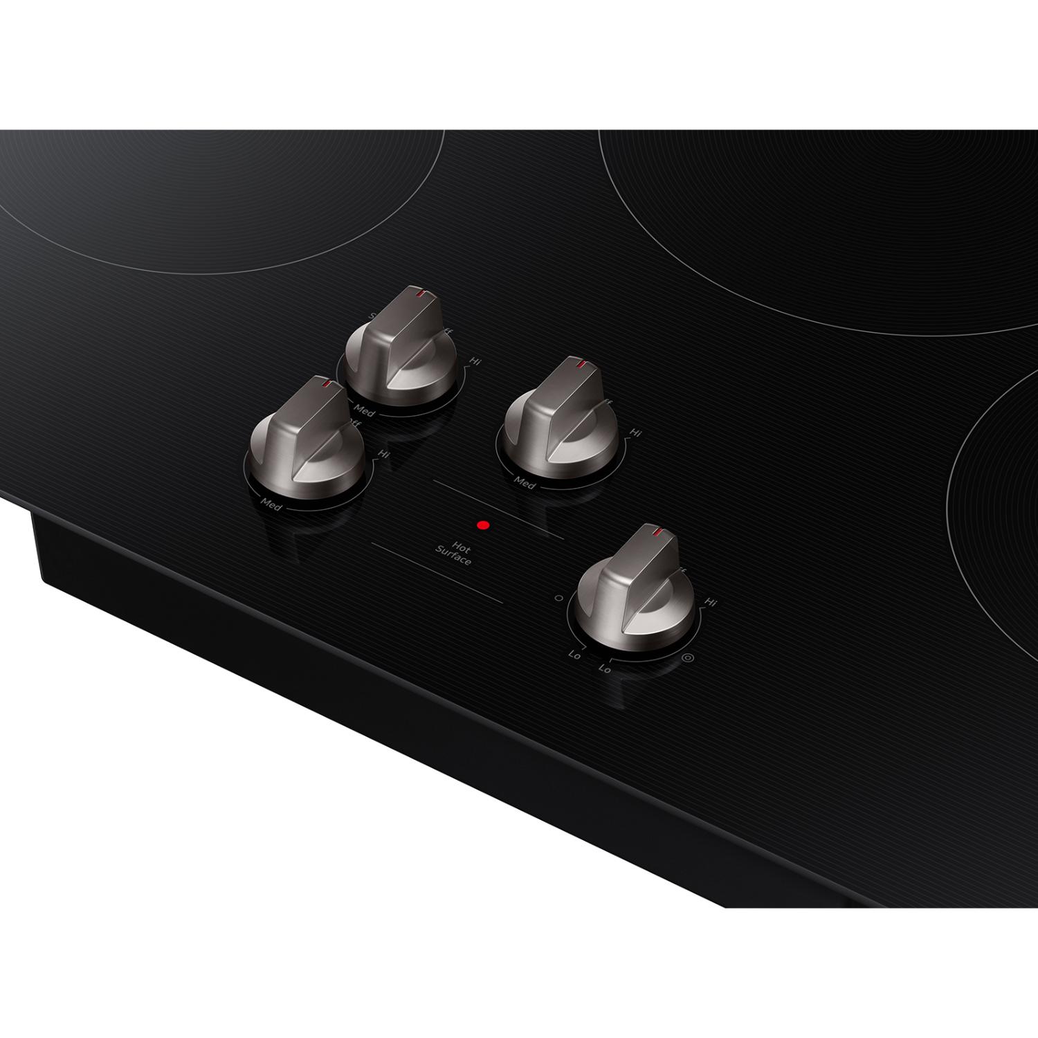 Samsung 30 in. 4-Burner Electric Cooktop with Simmer Burner - Black, , hires