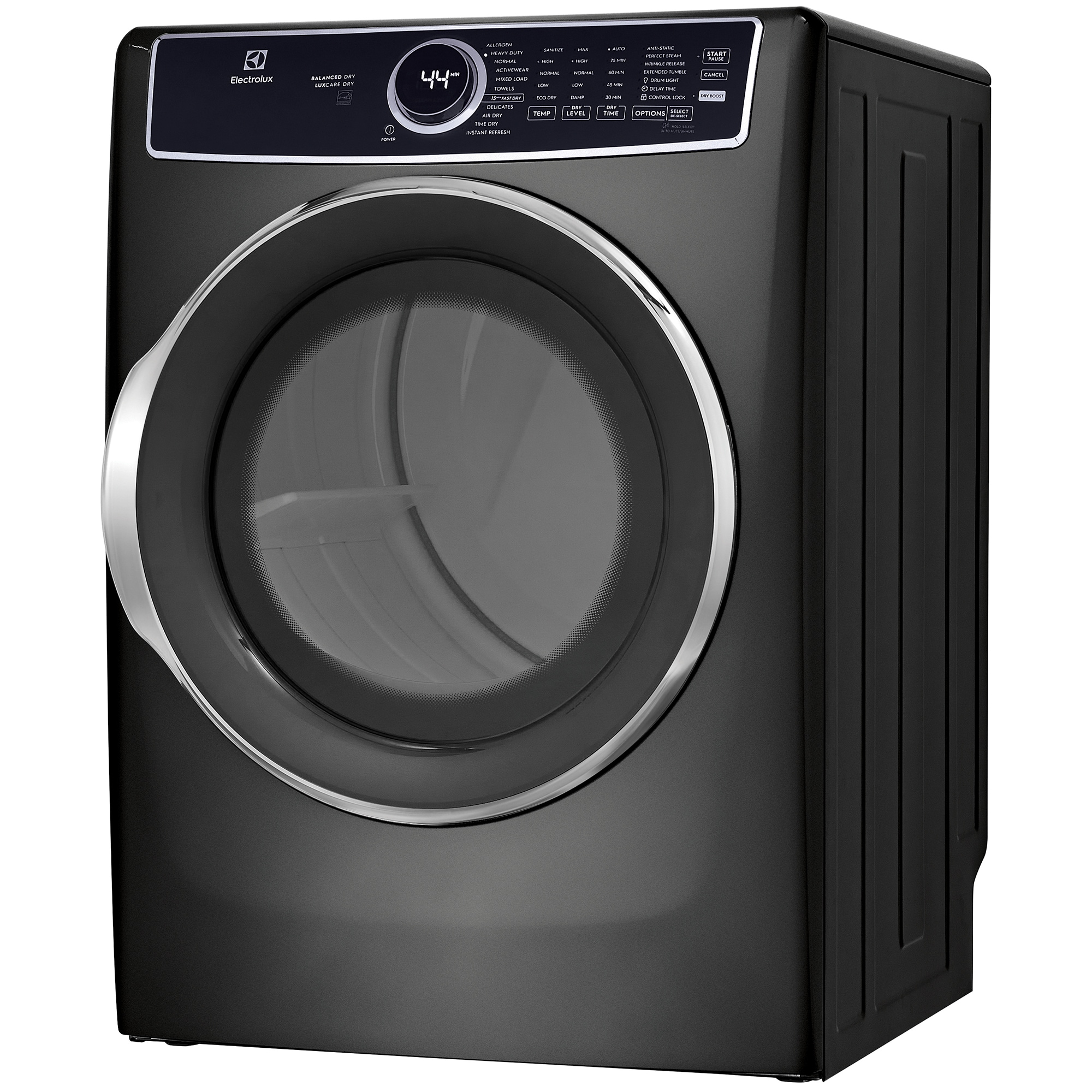 Electrolux 500 Series 27 in. 8.0 cu. ft. Stackable Electric Dryer with Predictive Dry, Instant Refresh, Perfect Steam & Sanitize Cycle - Titanium, Titanium, hires