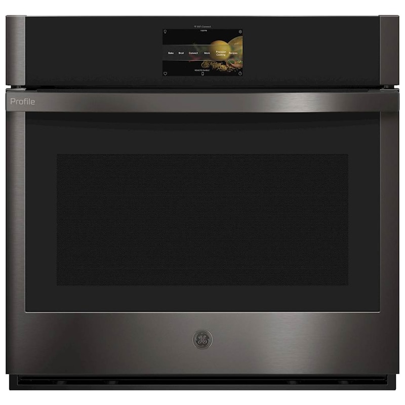GE Profile 30" 5.0 Cu. Ft. Electric Smart Wall Oven with True European Convection & Self Clean - Black Stainless Steel, , hires