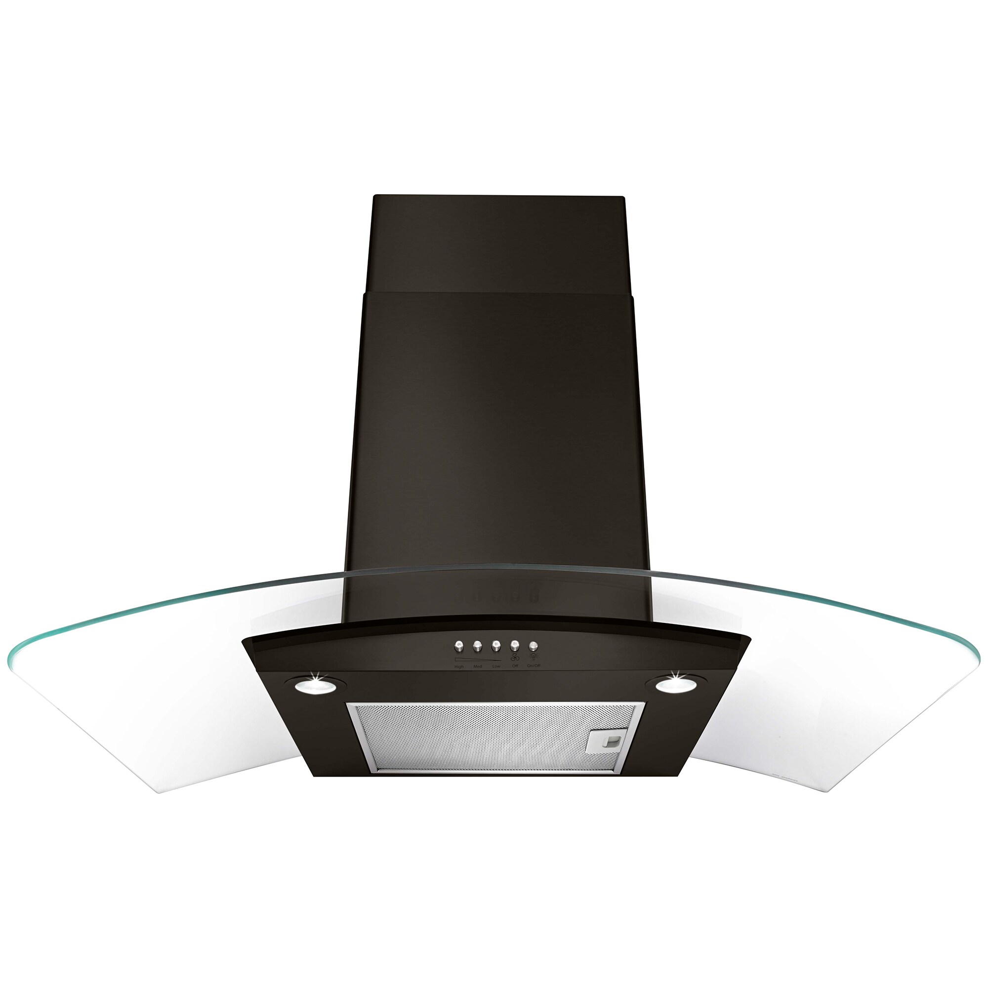 Whirlpool 36 in. Convertible Chimney Style Range Hood with 400 CFM, 3 Fan Speeds & 2 LED Lights - Black Stainless, , hires