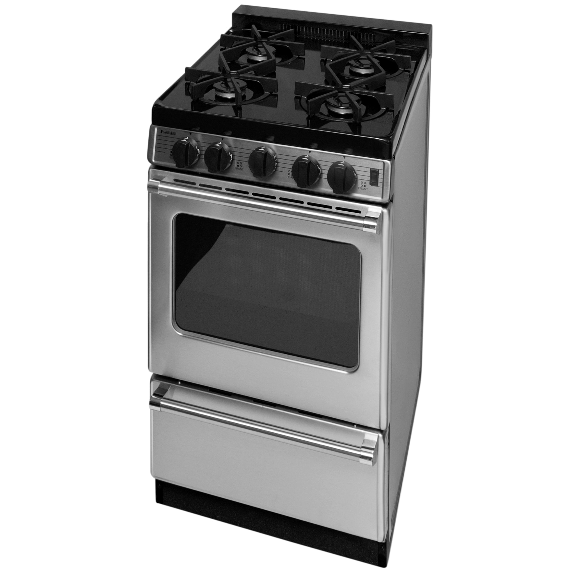 Premier Pro Series 20 in. 2.4 cu. ft. Gas Range with 4 Sealed Burners - Stainless Steel, , hires