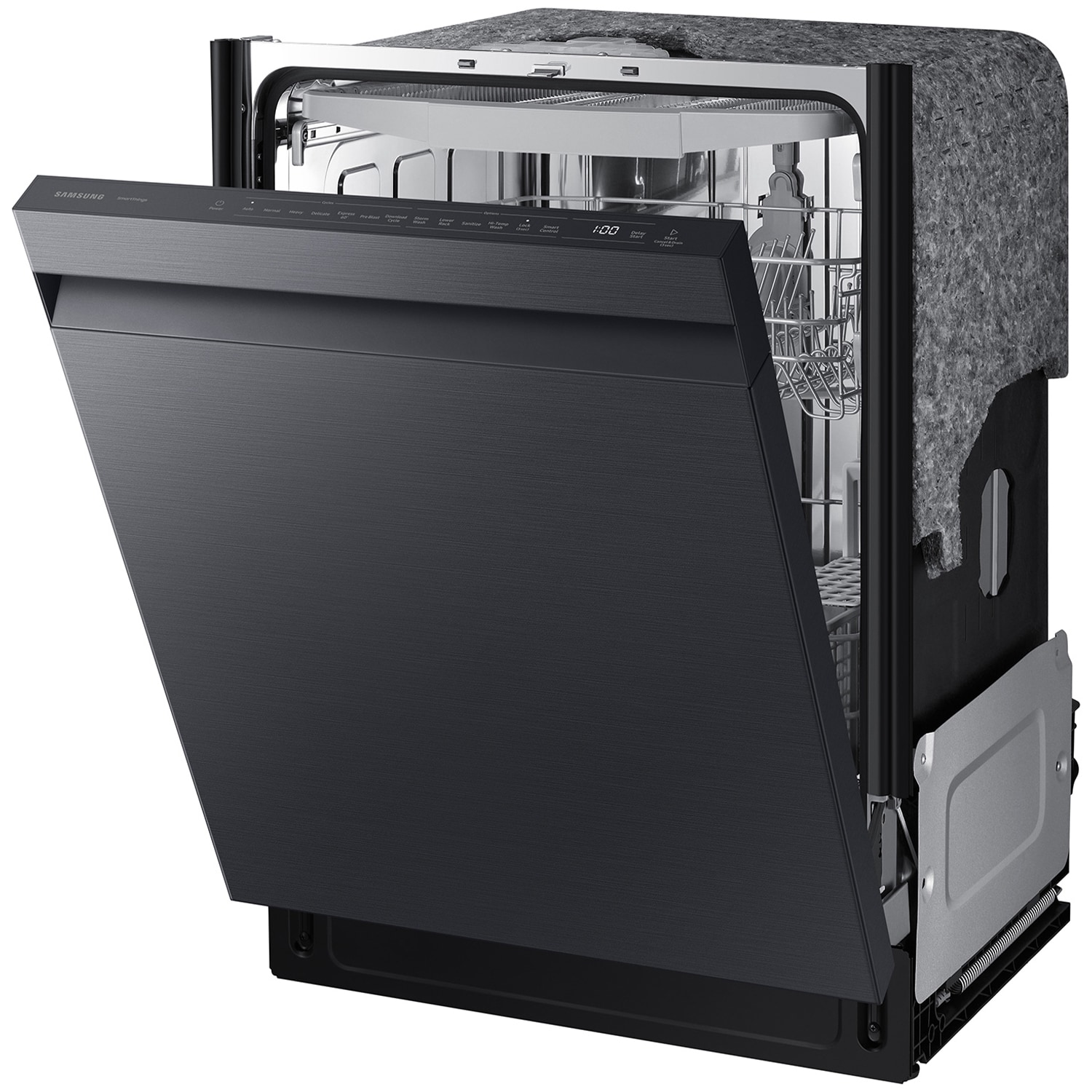 Samsung Bespoke 24 in. Top Control Smart Dishwasher with 46 dBa Sound Level, 3rd-Rack, AutoRelease & Pocket - Matte Black, , hires
