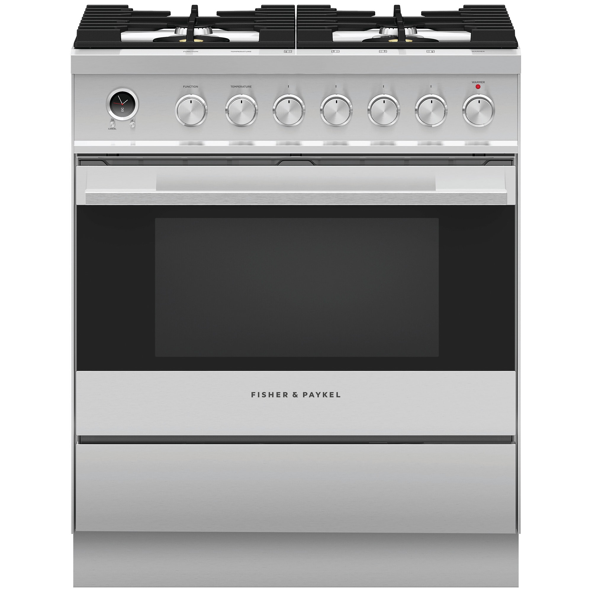 Fisher & Paykel Series 9 30 in. 3.5 cu. ft. True European Convection Dual Fuel Range with 4 Sealed Burners - Stainless Steel, , hires