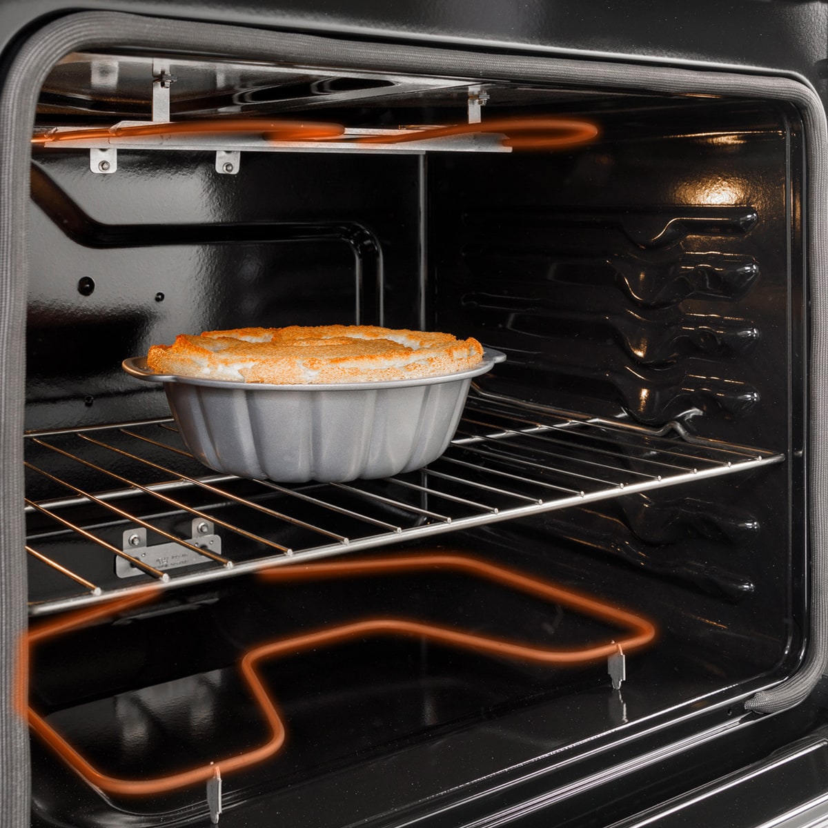 GE 400 Series 30 in. 5.3 cu. ft. Smart Electric Range with Radiant Burners - White, White, hires