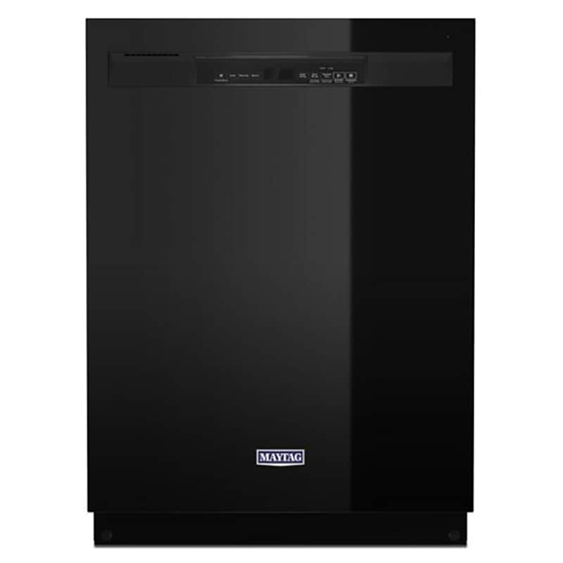 Maytag 24 in. Front Control Dishwasher with 50 dBa Sound Level & Pocket - Black, Black, hires
