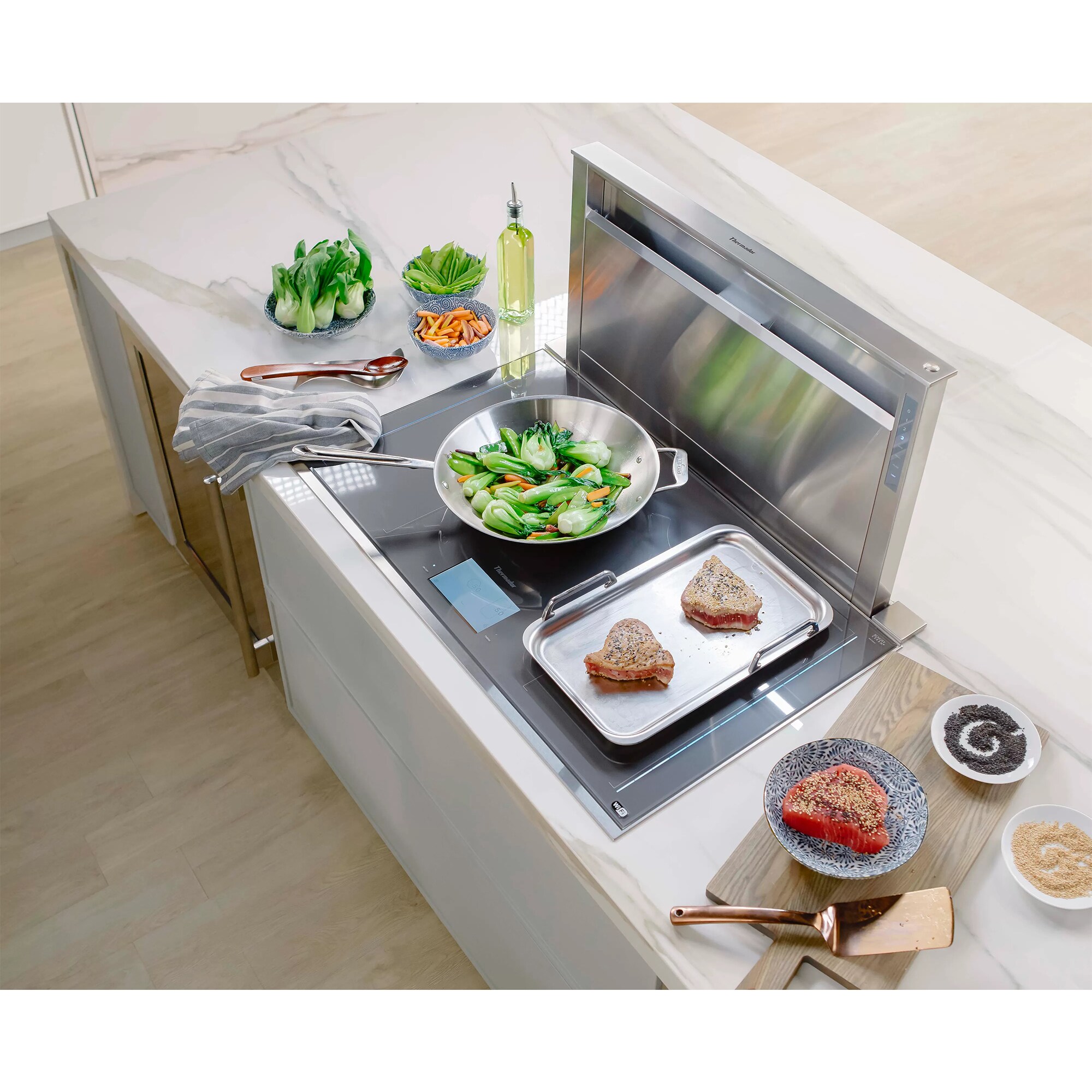Thermador Masterpiece Series 30 in. Convertible Downdraft with 3 Fan Speeds - Stainless Steel, , hires
