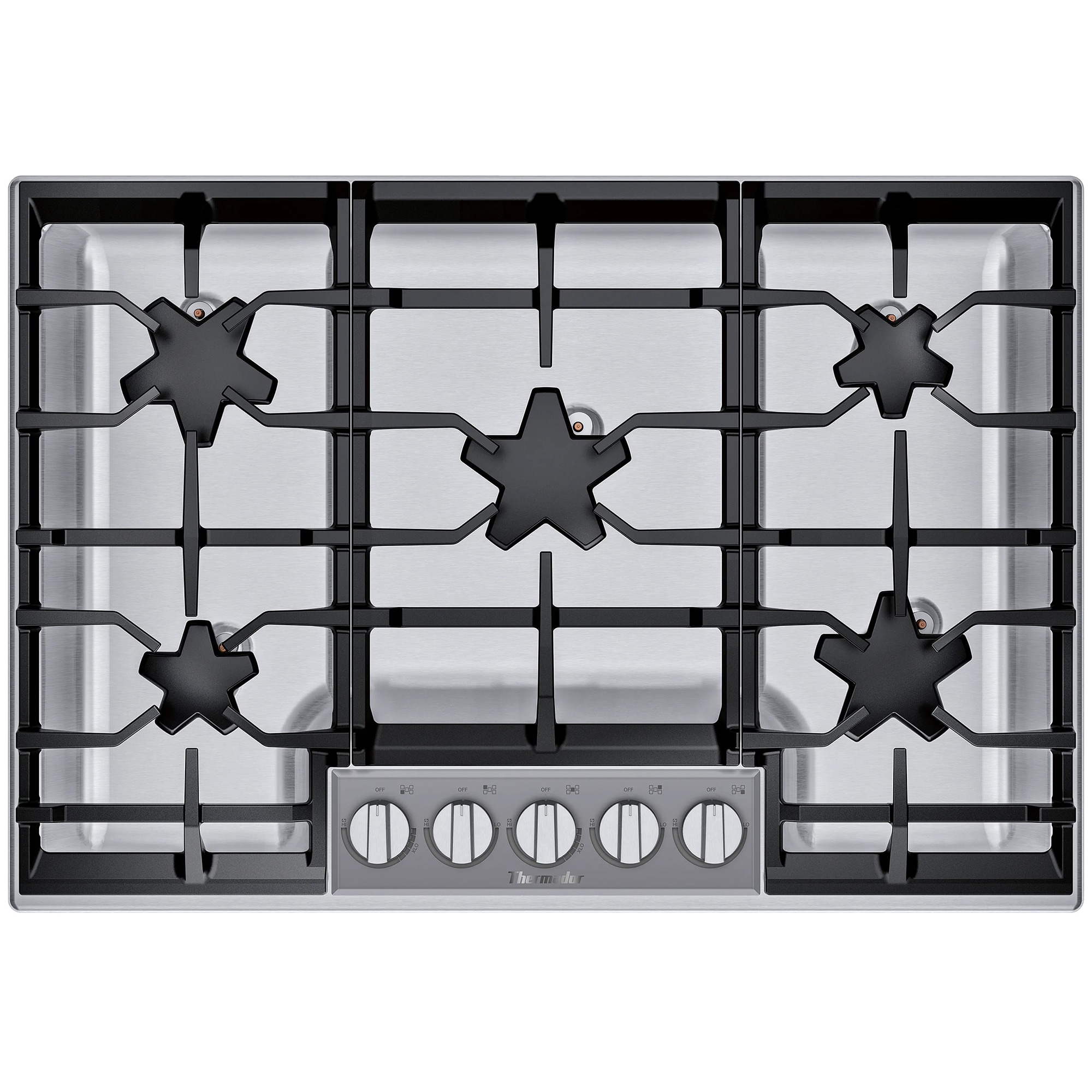 Thermador Masterpiece Series 30 in. 5-Burner Natural Gas Cooktop with Simmer Burner & Power Burner - Stainless Steel, , hires