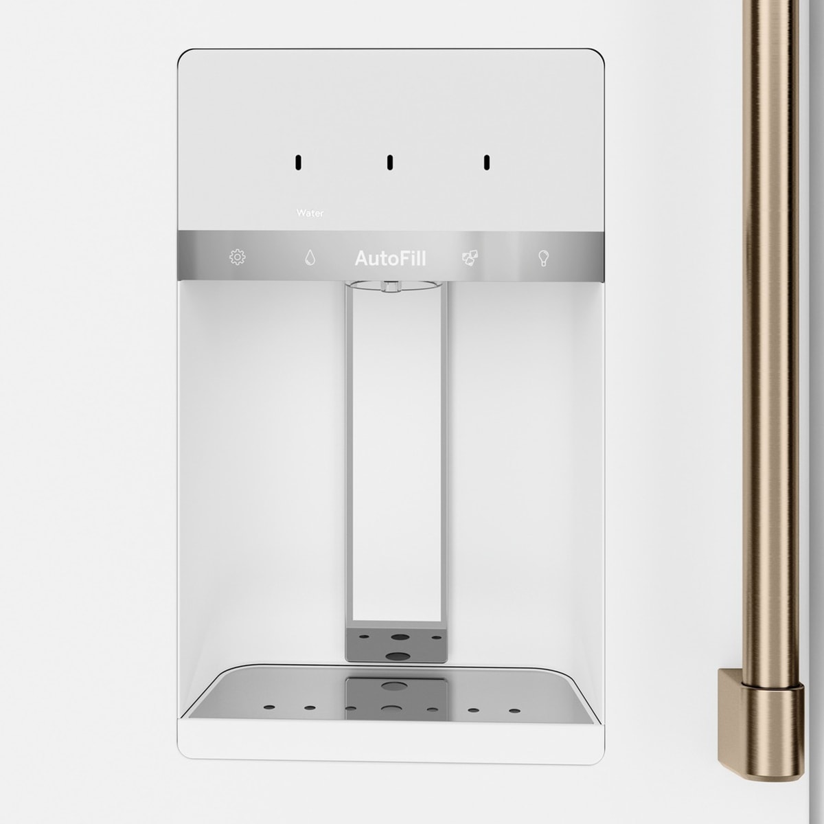 Cafe 36 in. 27.8 cu. ft. Smart 4-Door French Door Refrigerator with Ice & Water Dispenser - Matte White, Matte White, hires