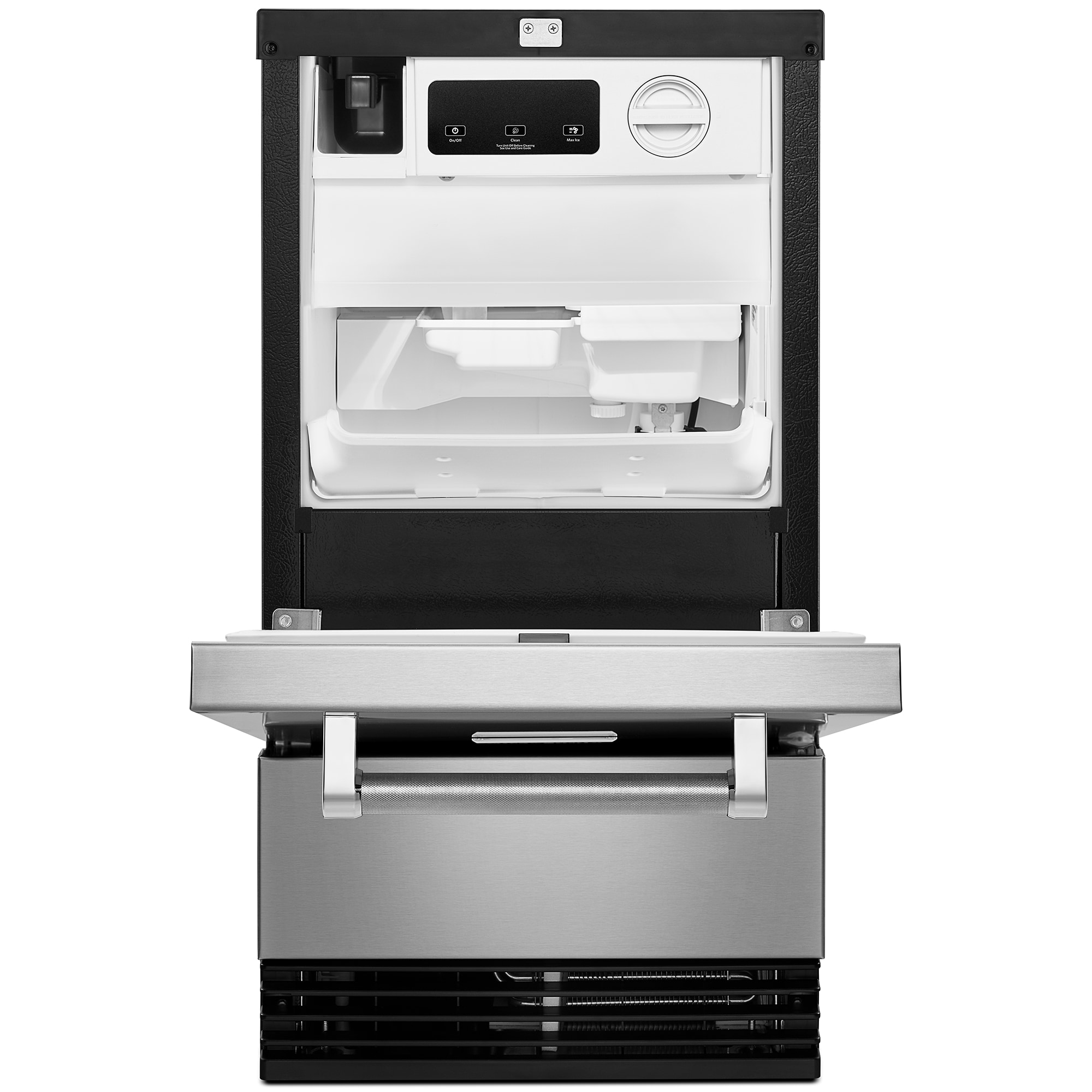 KitchenAid 18 in. Built-In Undercounter Ice Maker with 35 lb. Ice Storage, Auto-Defrost & Digital Control - Stainless Steel with PrintShield Finish, , hires