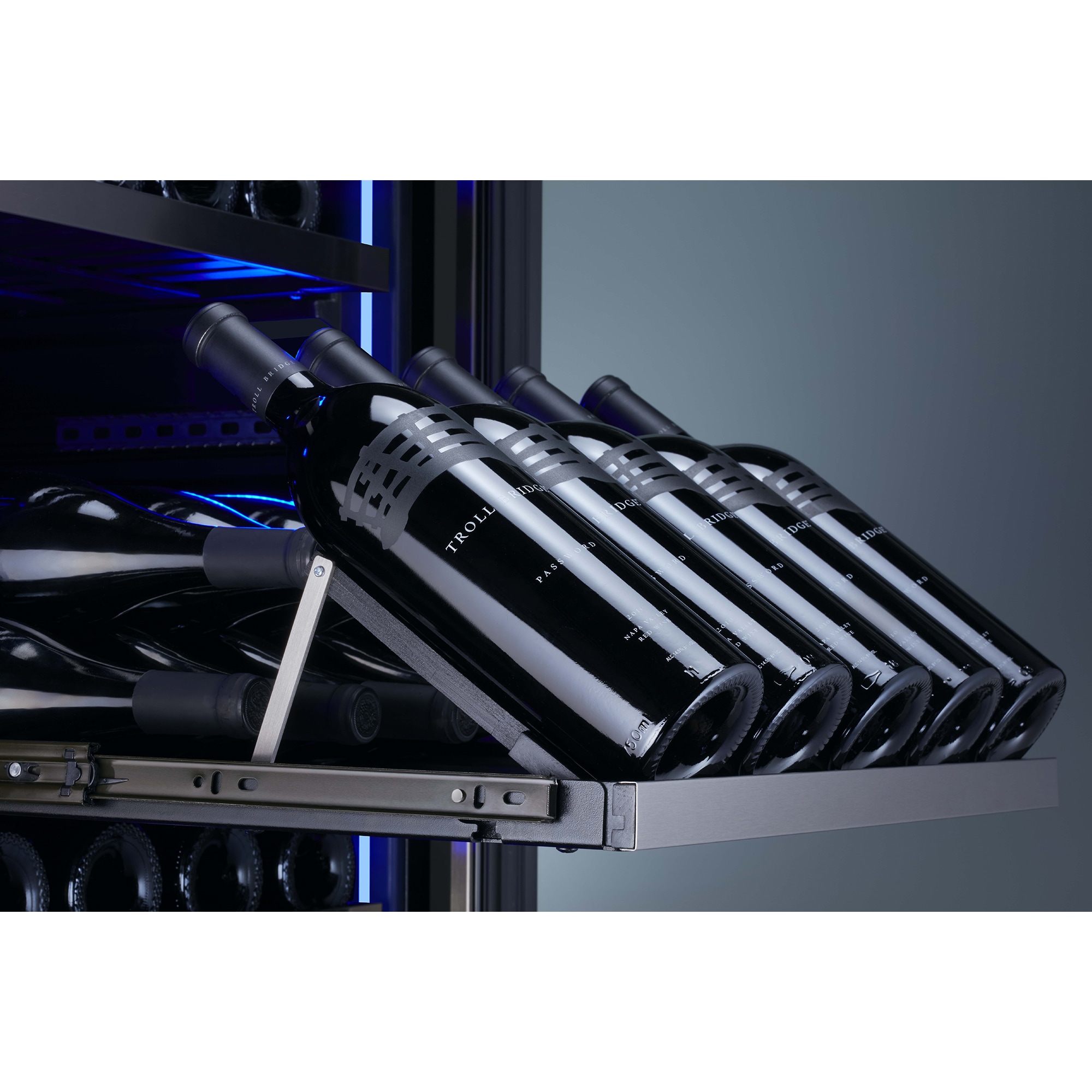 Zephyr Presrv Series 24 in. Wine Cooler with Wood Racks, Single Temperature Zone & 142 Bottle Capacity - Stainless Steel, , hires