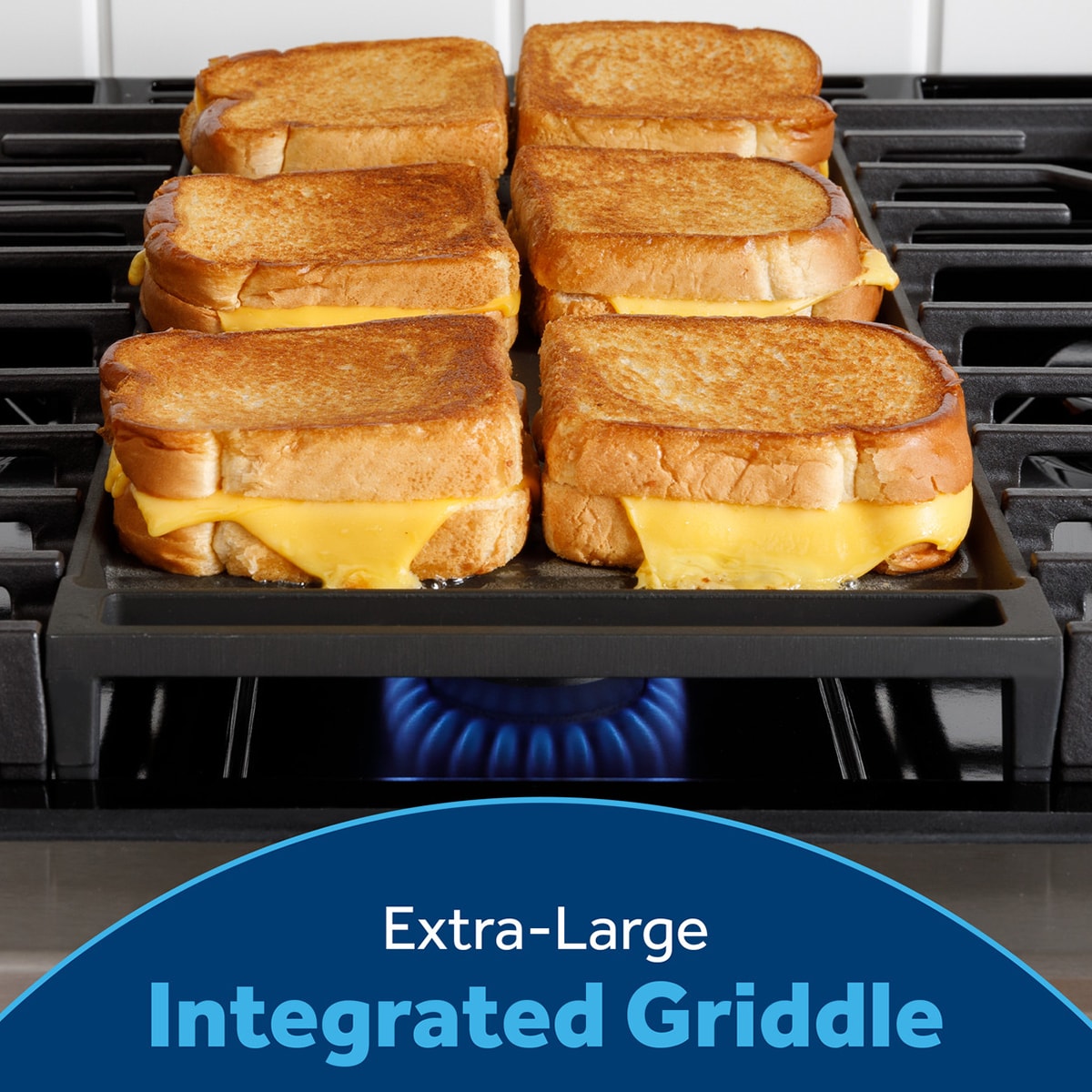 GE 500 Series 30 in. 5.3 cu. ft. Slide-In Gas Range with 5 Sealed Burners & Griddle - Stainless Steel, , hires