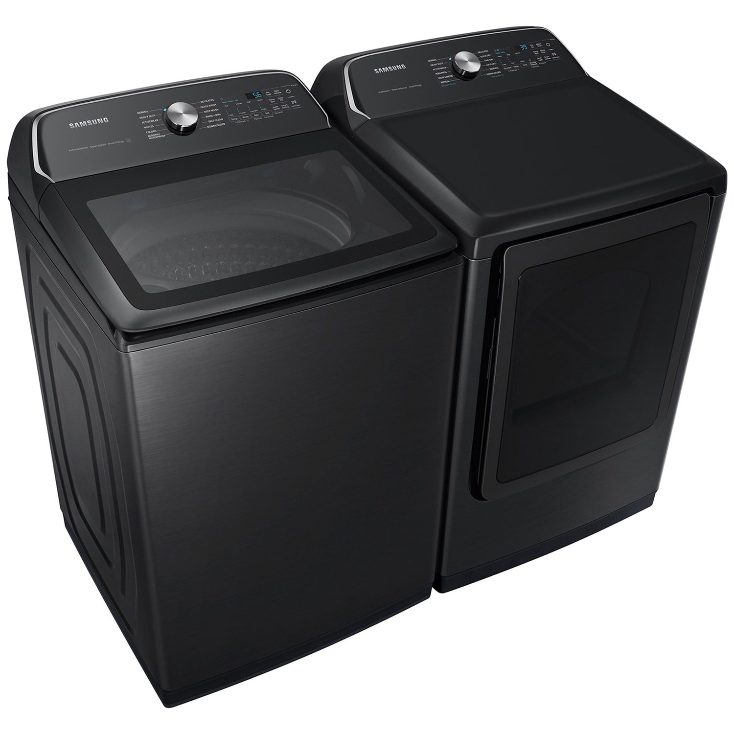 Samsung 27 in. 7.4 cu. ft. Smart Electric Dryer with Sensor Dry, Sanitize & Steam Cycle - Brushed Black, Brushed Black, hires