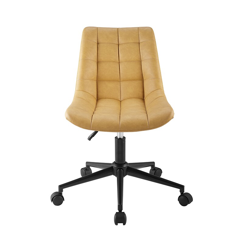 Walker Edison Josie Upholstered Armless Swivel Task Chair - Dijon (RLHJOSTSKYL)