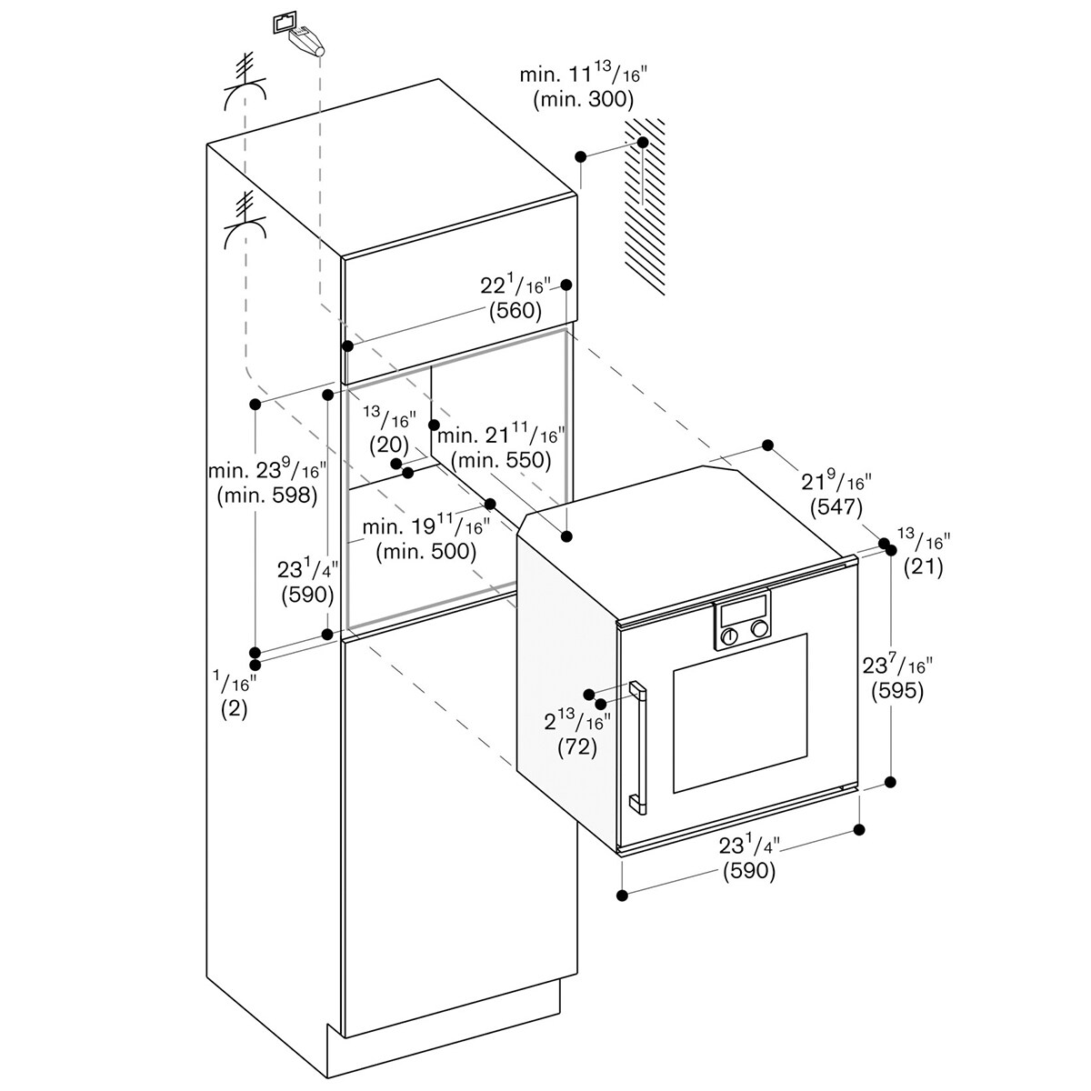 Gaggenau 200 Series 24 in. 3.1 cu. ft. Smart Electric Single Wall Oven with Standard Convection - Stainless Steel, , hires