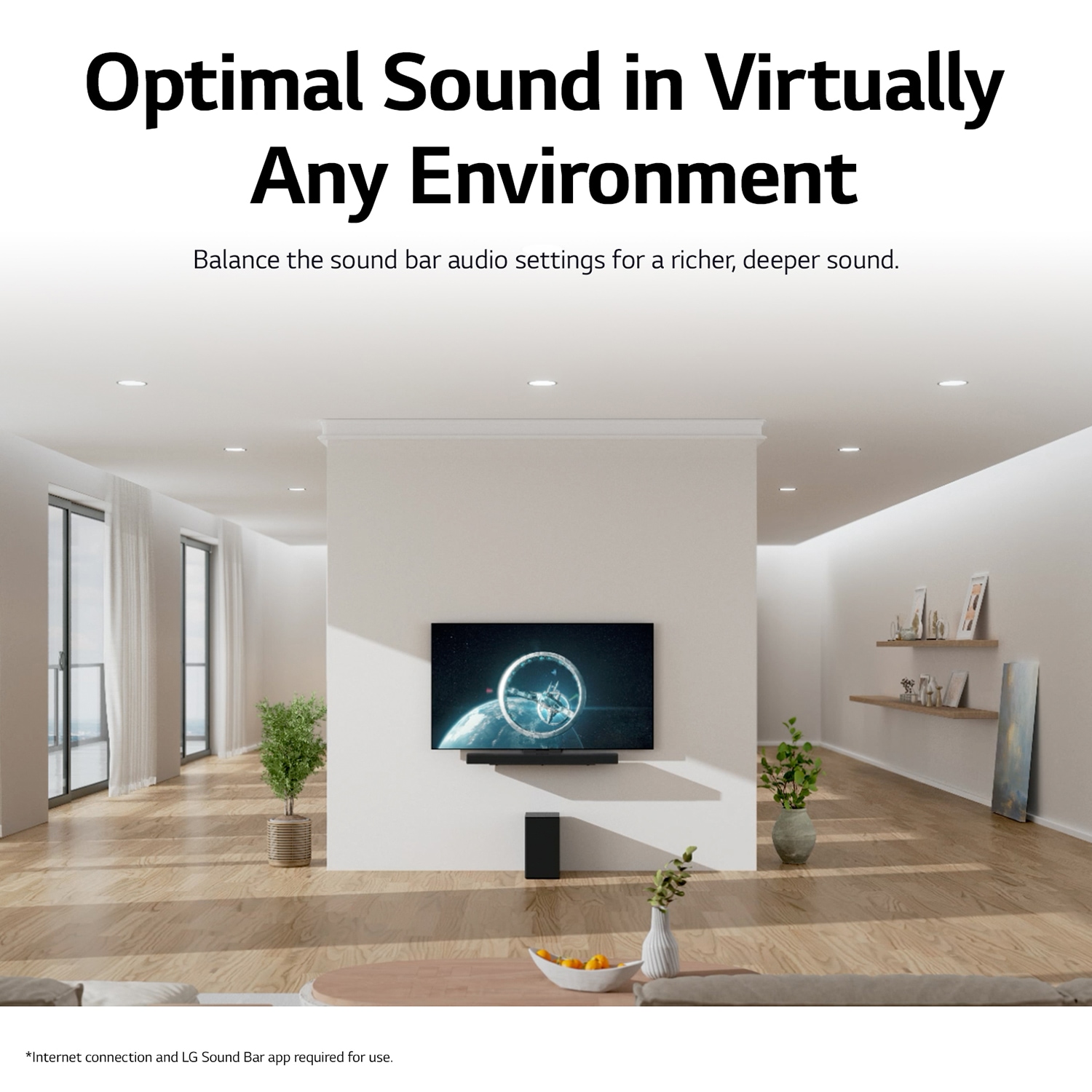 LG 3.1. 3 Channel Dolby Atmos Smart Sound Bar with Bluetooth & Wireless Subwoofer - Black, , hires