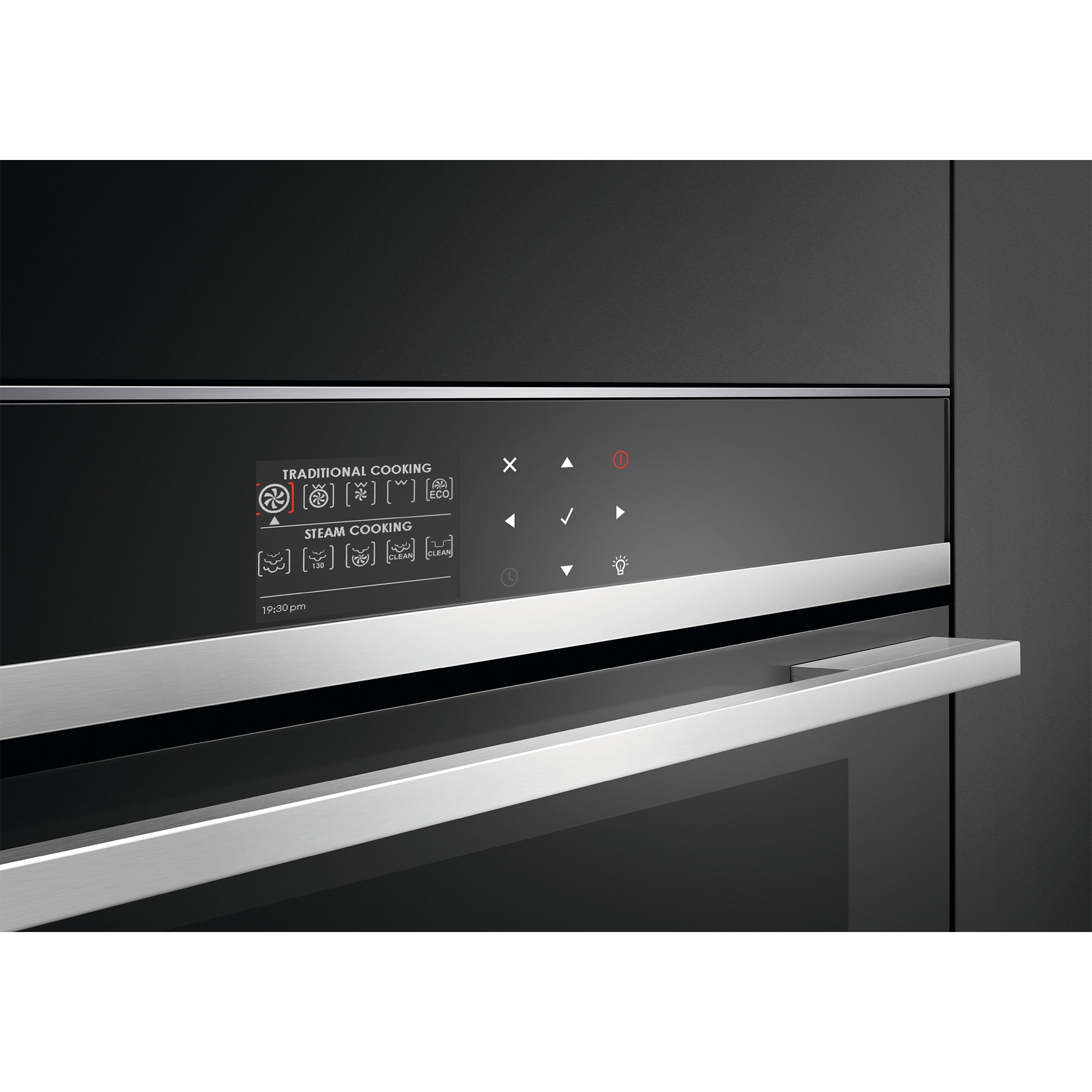 Fisher & Paykel Series 9 24 in. 1.3 cu. ft. Steam Electric Single Wall Oven with True European Convection - Stainless Steel, , hires