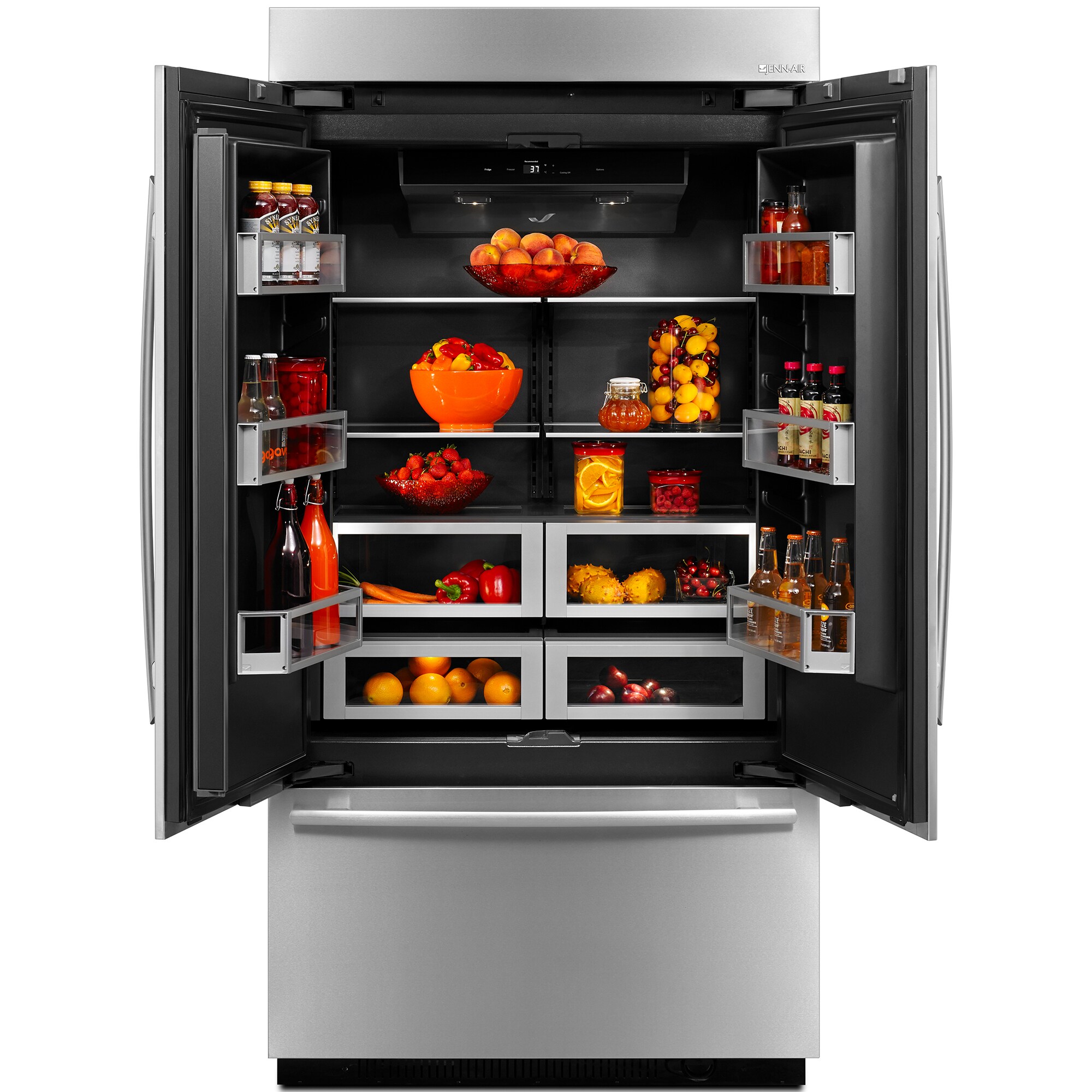 JennAir 42 in. 24.2 cu. ft. Built-In Counter Depth French Door Refrigerator with Ice Maker - Custom Panel Ready, , hires