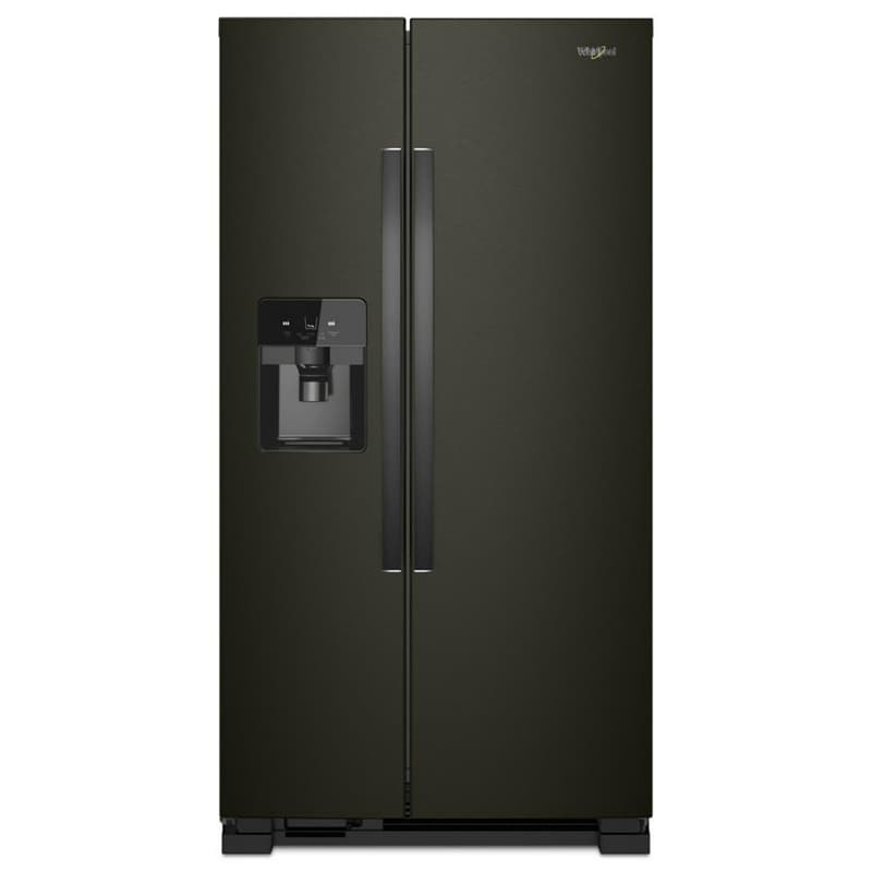 Whirlpool 36 in. 24.5 cu. ft. Side by Side Refrigerator with Ice & Water Dispenser - Black Stainless, Black Stainless, hires