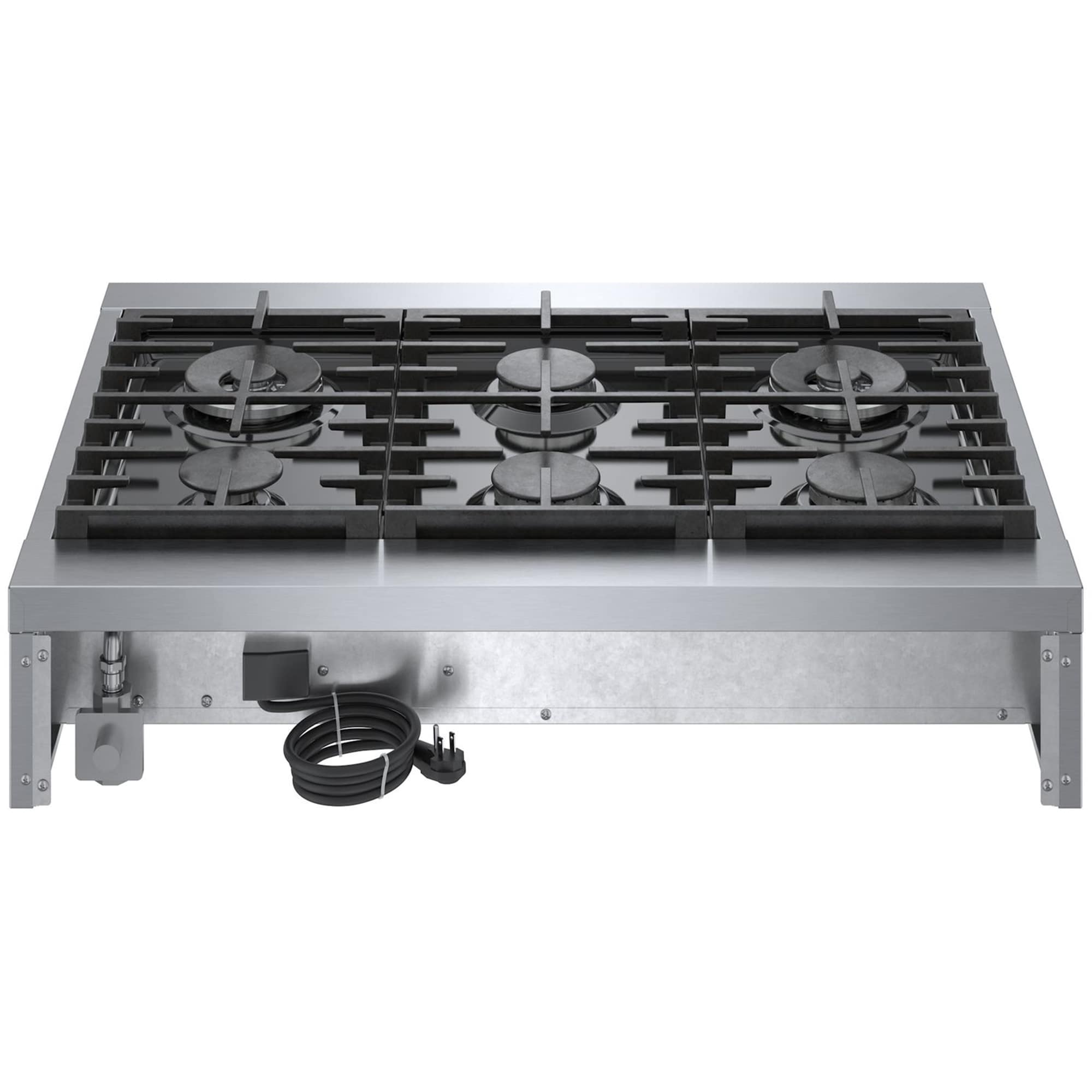 Bosch 800 Series 36 in. 6-Burner Natural Gas Rangetop with Simmer Burner & Power Burner - Stainless Steel, , hires