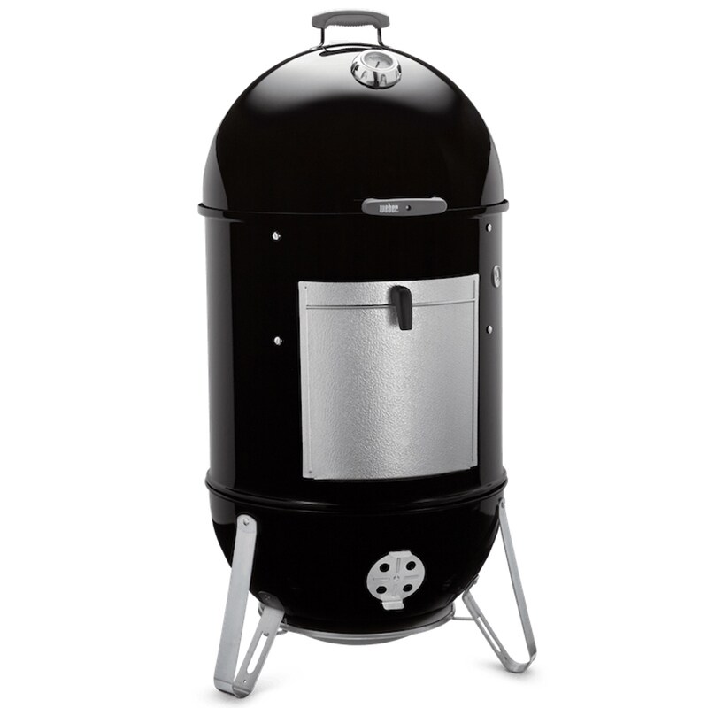 Weber Smokey Mountain 22 in. 2-Rack Charcoal Smoker with Built-In Thermometer - Black, , hires
