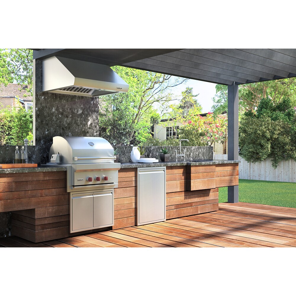 Wolf 36 in. Convertible Canopy Pro Style Style Range Hood with 2 LED Lights - Stainless Steel, , hires