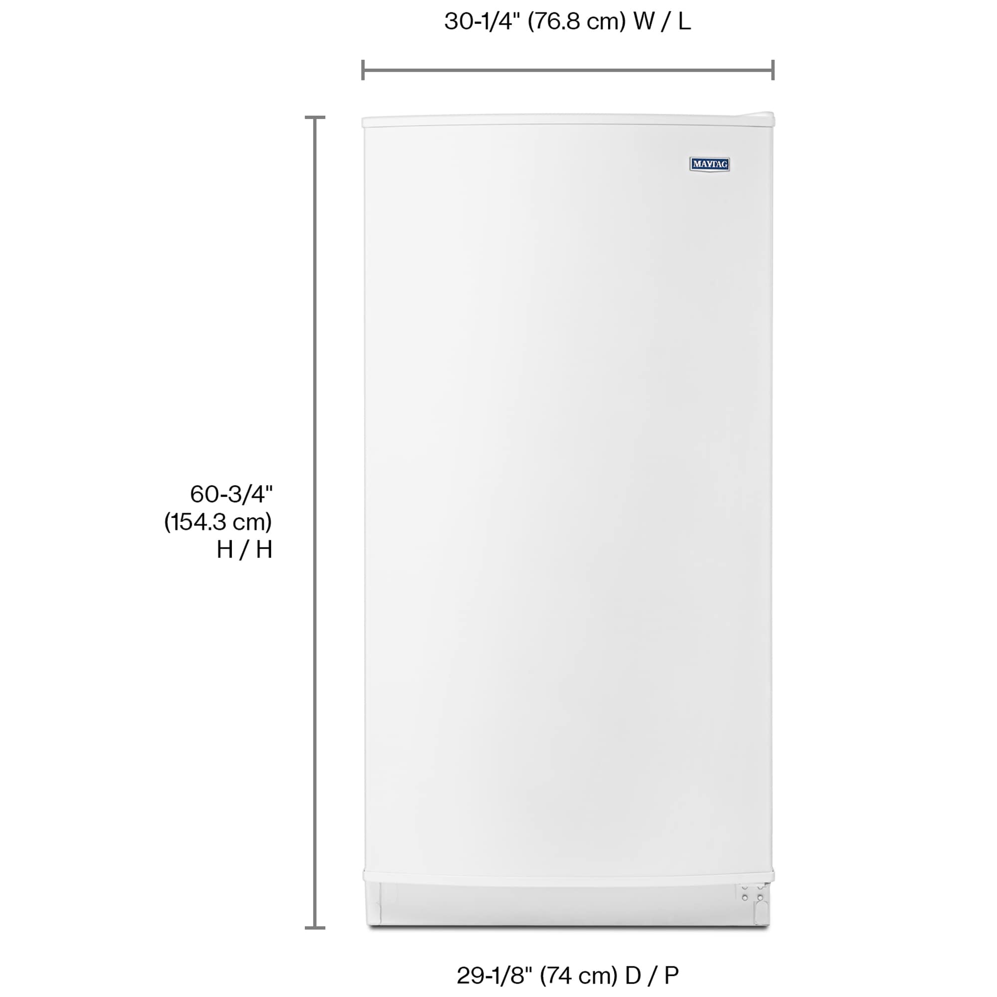 Maytag 30 in. 16.0 cu. ft. Frost Free Upright Freezer with Adjustable Shelves - White, , hires