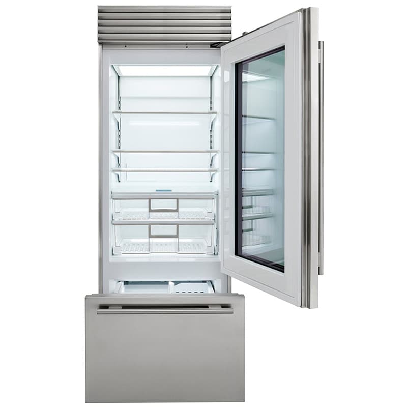 Sub-Zero Classic Series 30 in. Built-In 17.0 cu. ft. Smart Bottom Freezer Refrigerator with Professional Handles- Stainless Steel, , hires