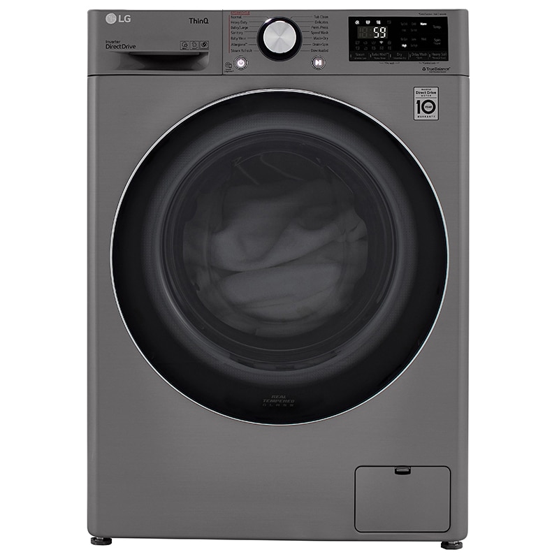LG 24 in. 2.4 cu. ft. Electric All-in-One Front Load Washer-Dryer Combo with Sensor Dry & Wrinkle Care - Graphite Steel, Graphite Steel, hires