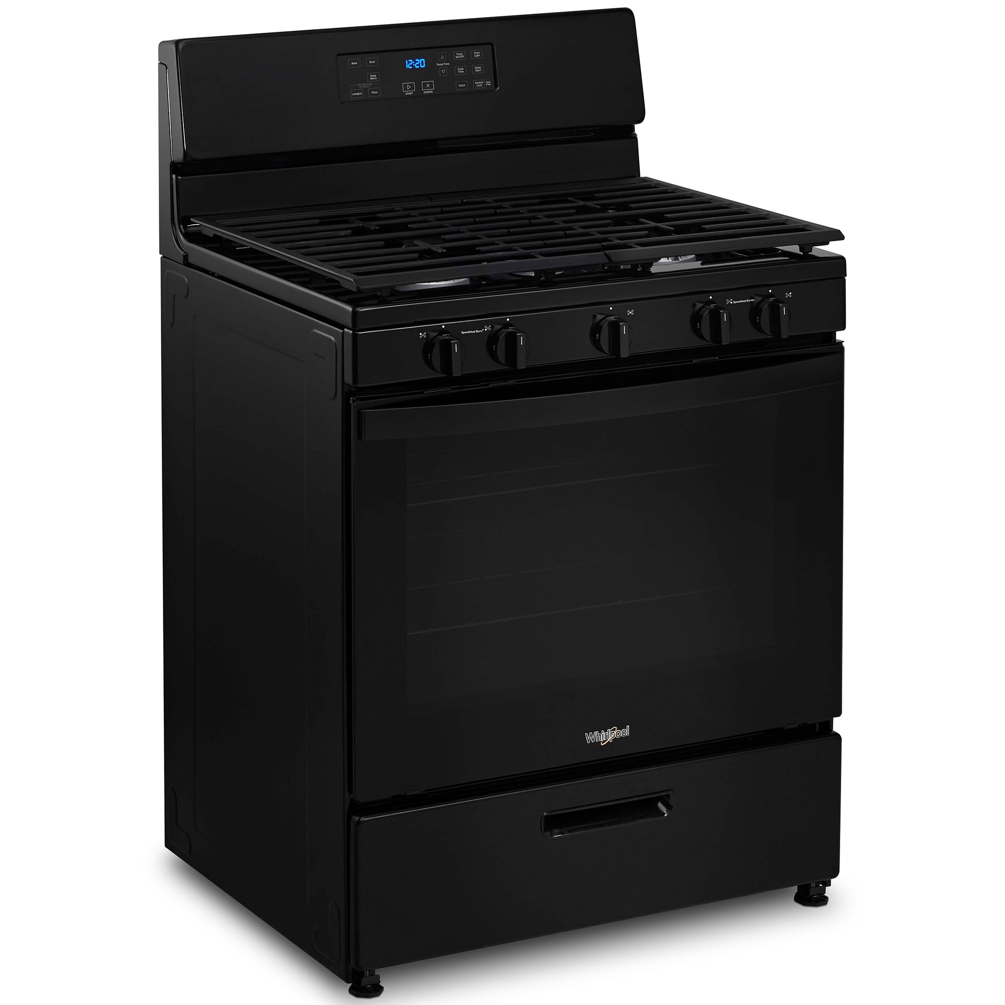 Whirlpool 30 in. 5.1 cu. ft. Gas Range with 5 Sealed Burners - Black, Black, hires