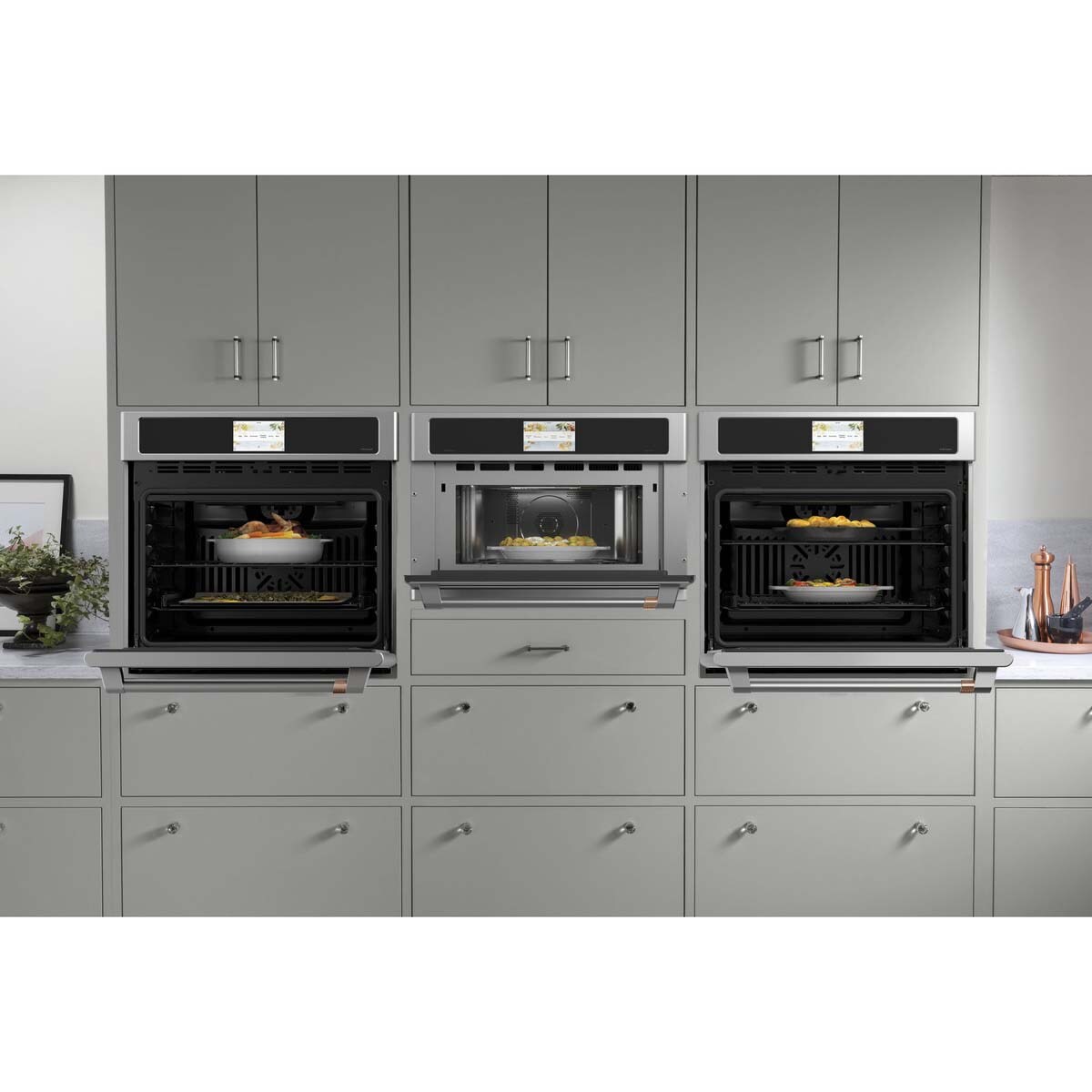 Cafe Professional Series 30 in. 5 cu. ft. Smart Electric Single Wall Oven with True European Convection - Stainless Steel, Stainless Steel, hires