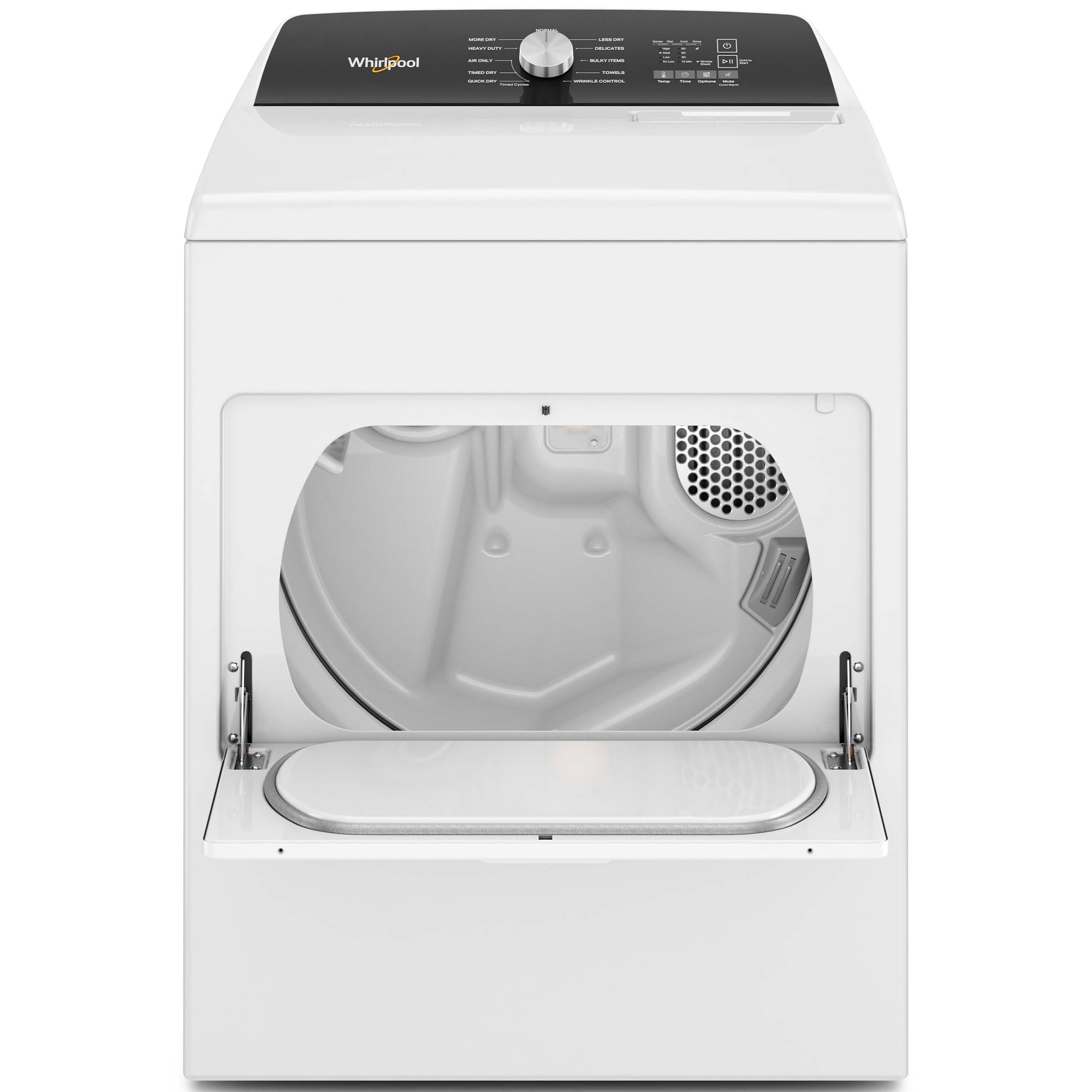 Whirlpool 29 in. 7.0 cu. ft. Top Loading Electric Dryer with 11 Dryer Programs, 1 Dry Options, Wrinkle Care & Sensor Dry - White, , hires