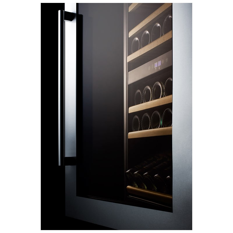 Summit 24 in. Undercounter Wine Cooler with Wood Racks, Single Temperature Zone & 51 Bottle Capacity - Stainless Steel, , hires