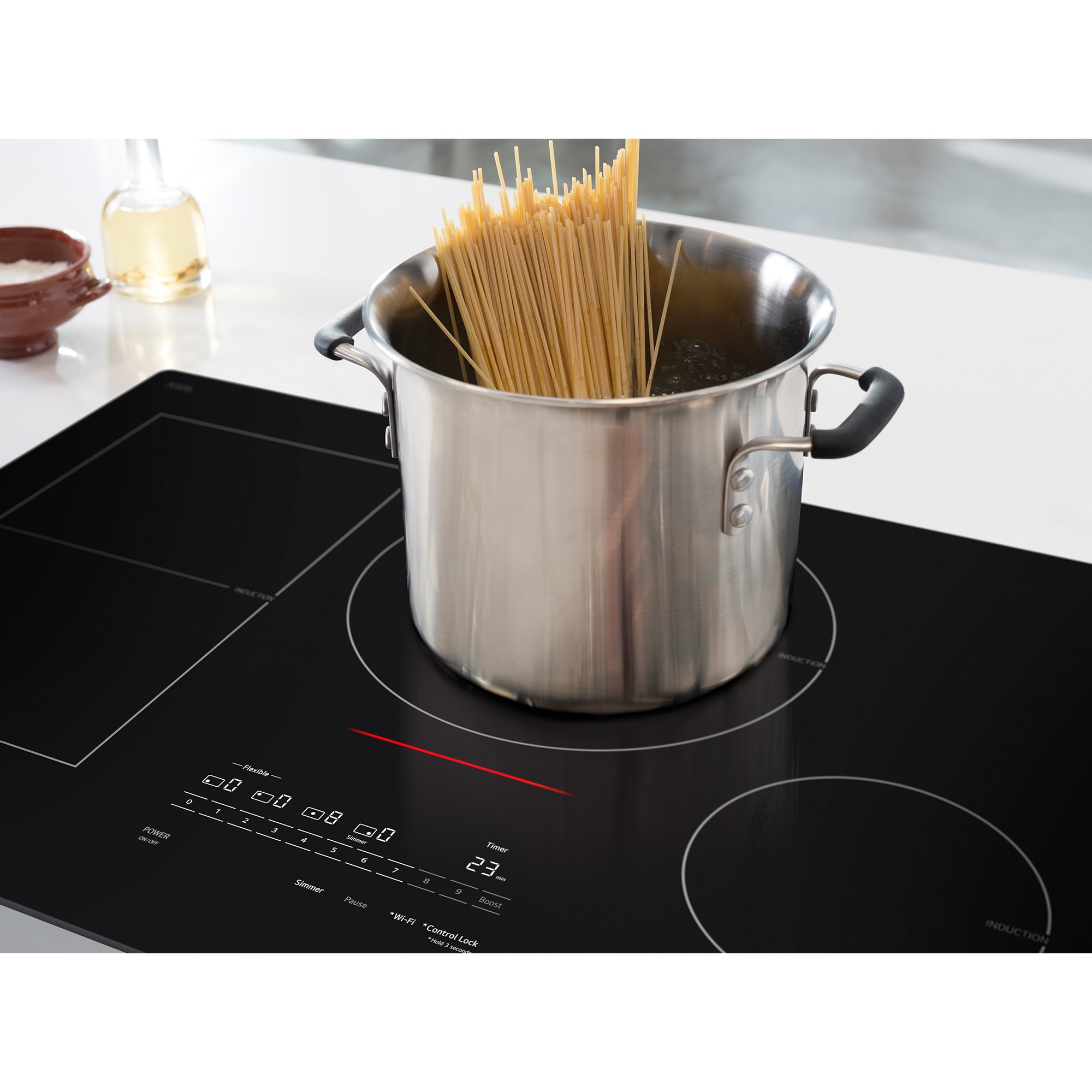 LG 30 in. 4-Burner Smart Induction Cooktop with SmoothTouch Controls, Simmer Burner & Power Burner - Black, , hires