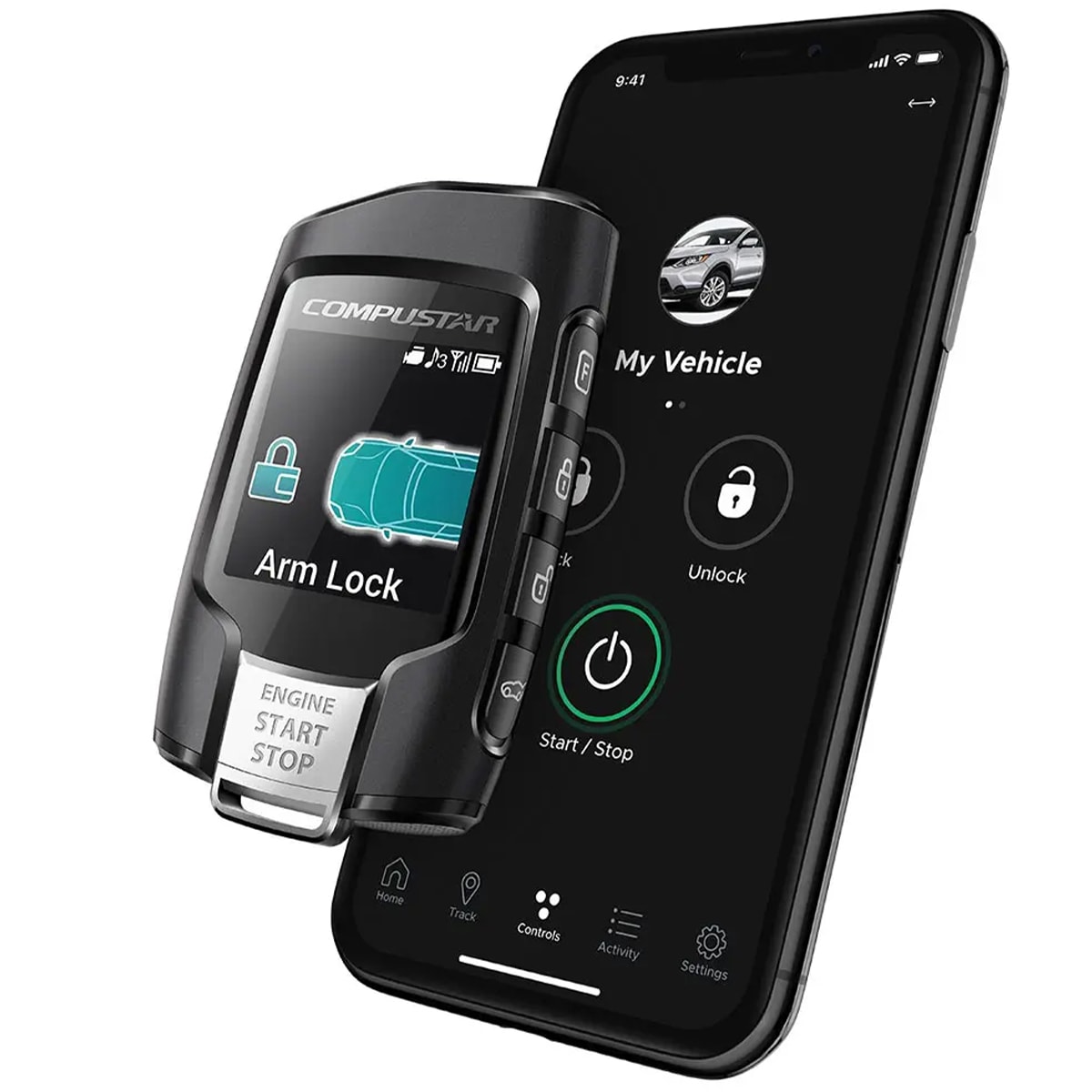 Compustar 2-Way Q9 FM Remote Kit With Drone, , hires