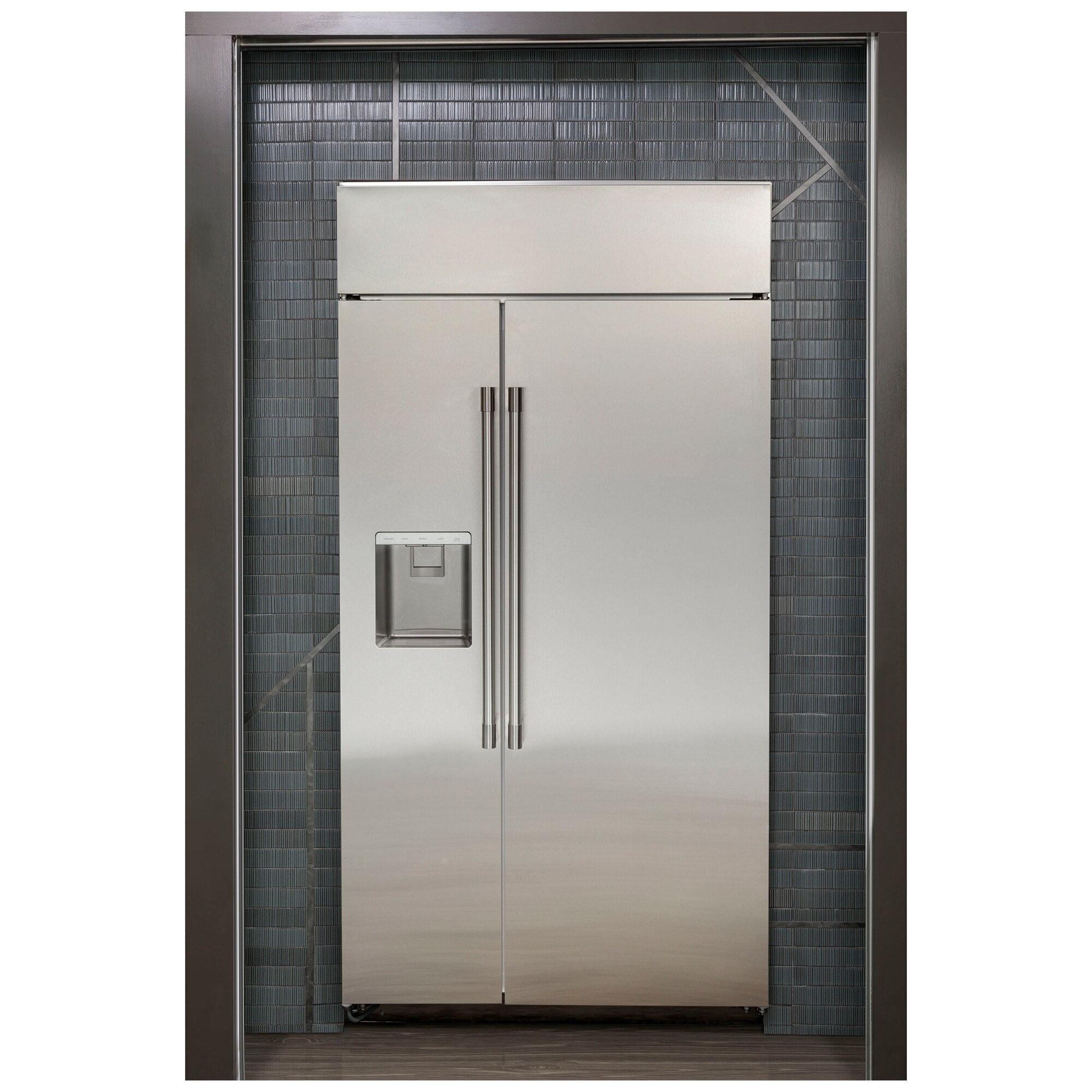 Monogram 42 in. 24.4 cu. ft. Built-In Smart Counter Depth Side by Side Refrigerator with Ice & Water Dispenser - Stainless Steel, , hires