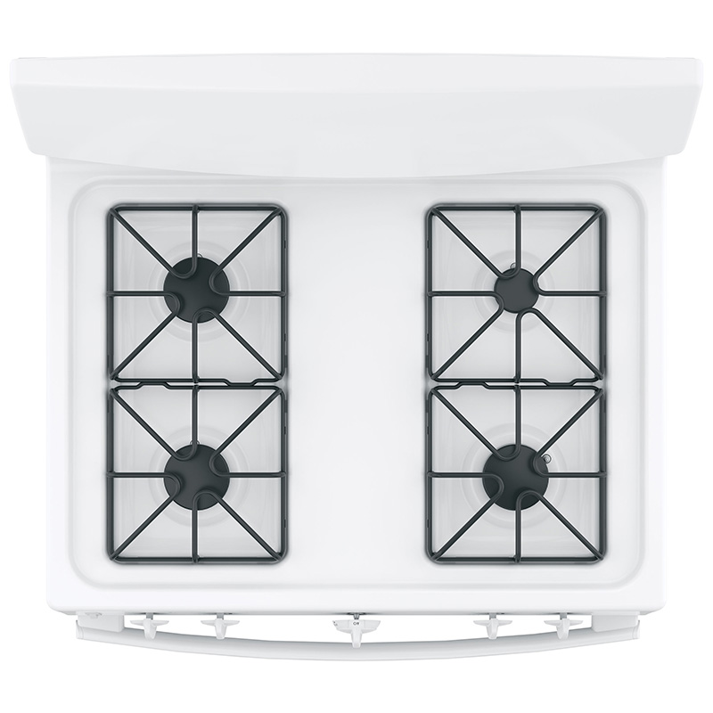 GE 30 in. 4.8 cu. ft. Gas Range with 4 Sealed Burners - White, White, hires